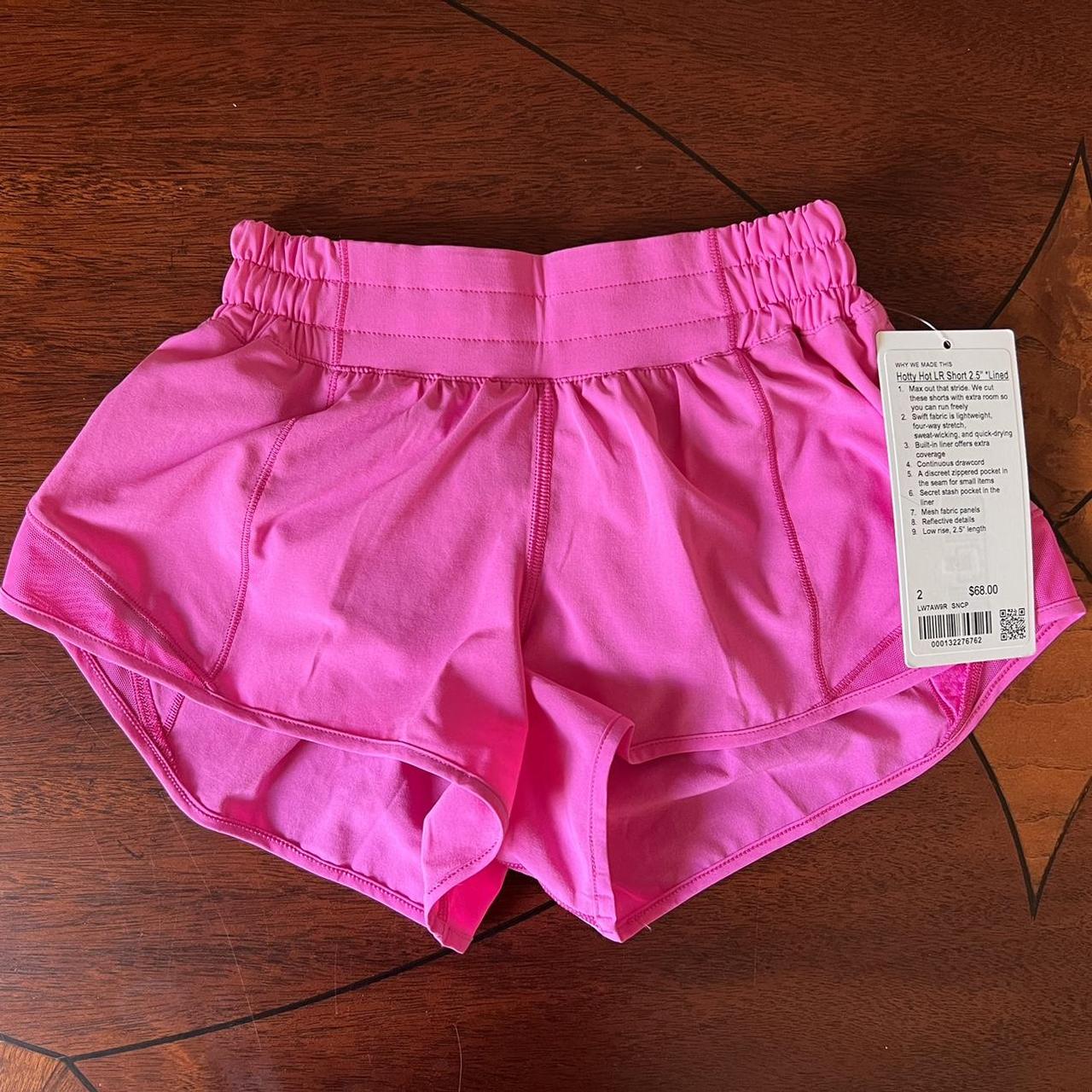 Lululemon Sonic Pink Hotty Hot LR Lined Short, 2.5”.... - Depop