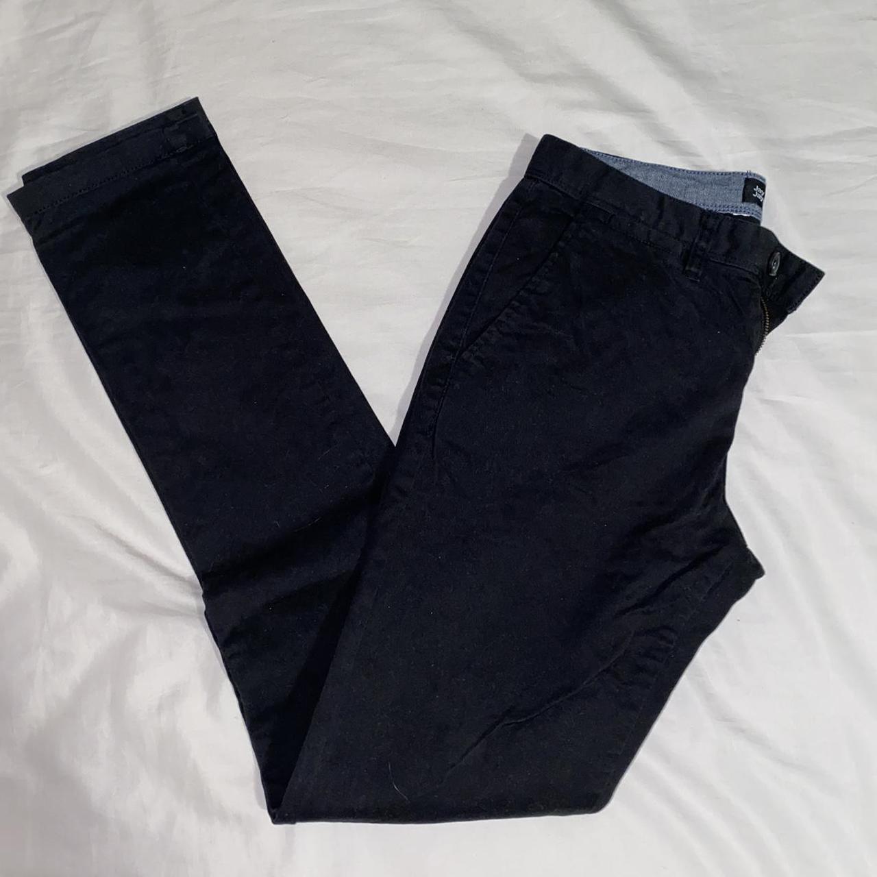 Jay Jays black chino trousers front and back... - Depop