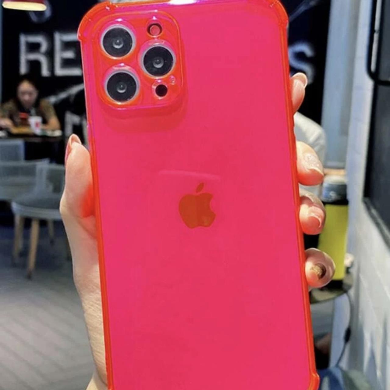 Clear Hot Pink iPhone 12 Pro MAX case 💄 BRAND NEW!... Depop