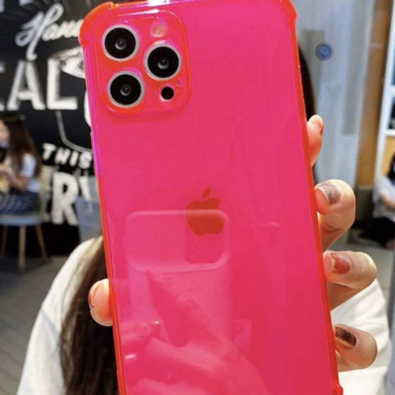 Clear Hot Pink iPhone 12 Pro MAX case 💄 BRAND NEW!... Depop