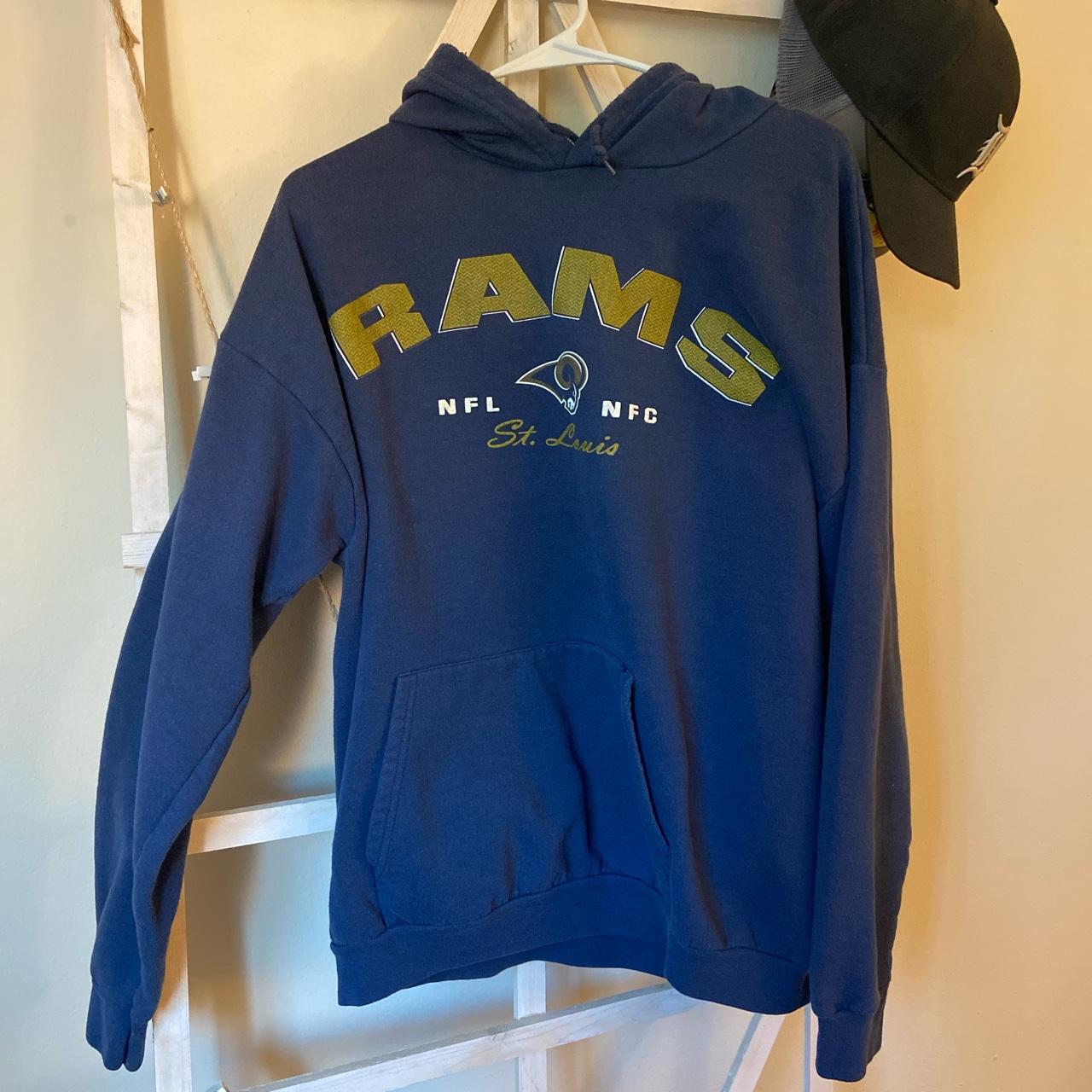 XL Retro Official NFL St. Louis Rams Hoodie! Old... - Depop