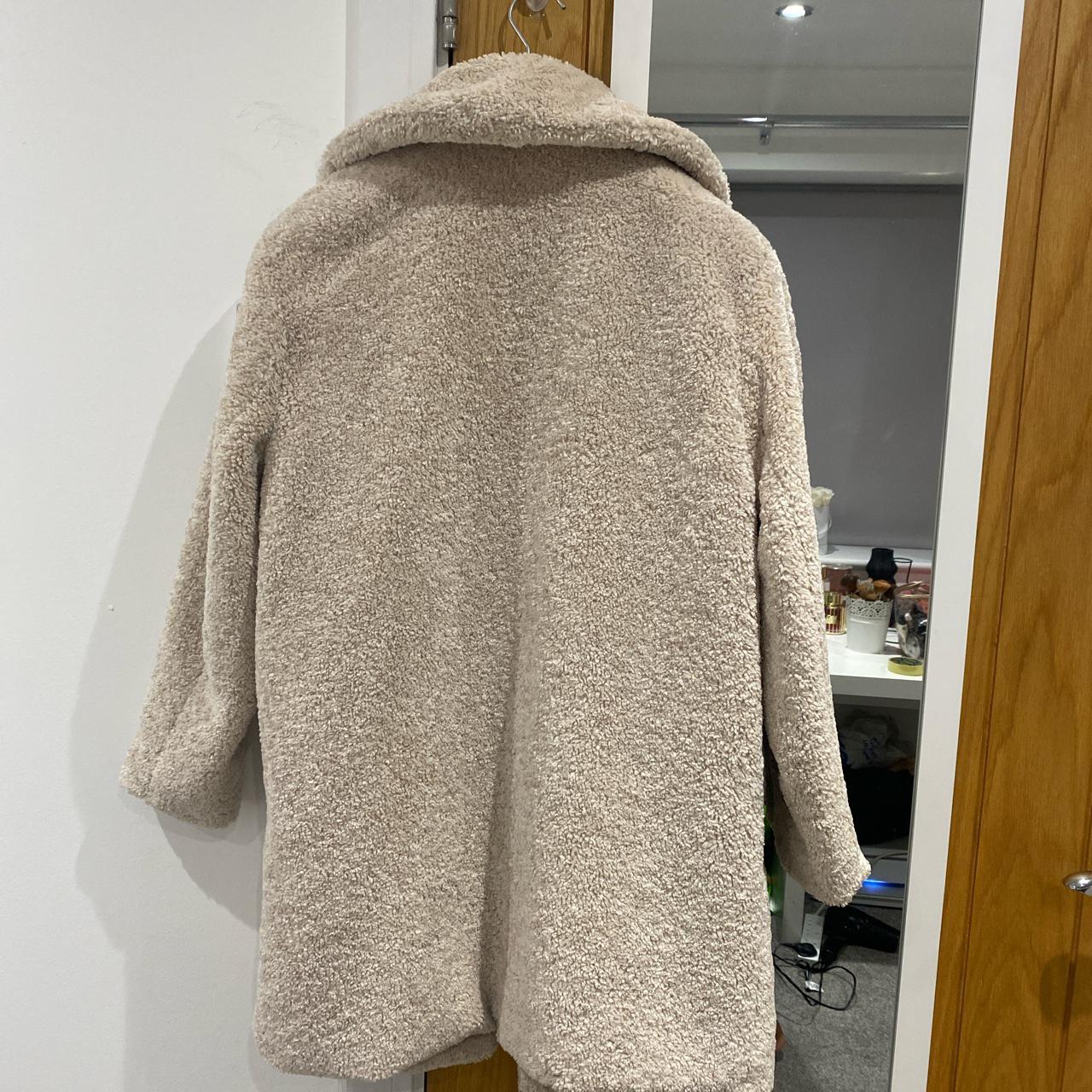 H&m cream cheap teddy coat