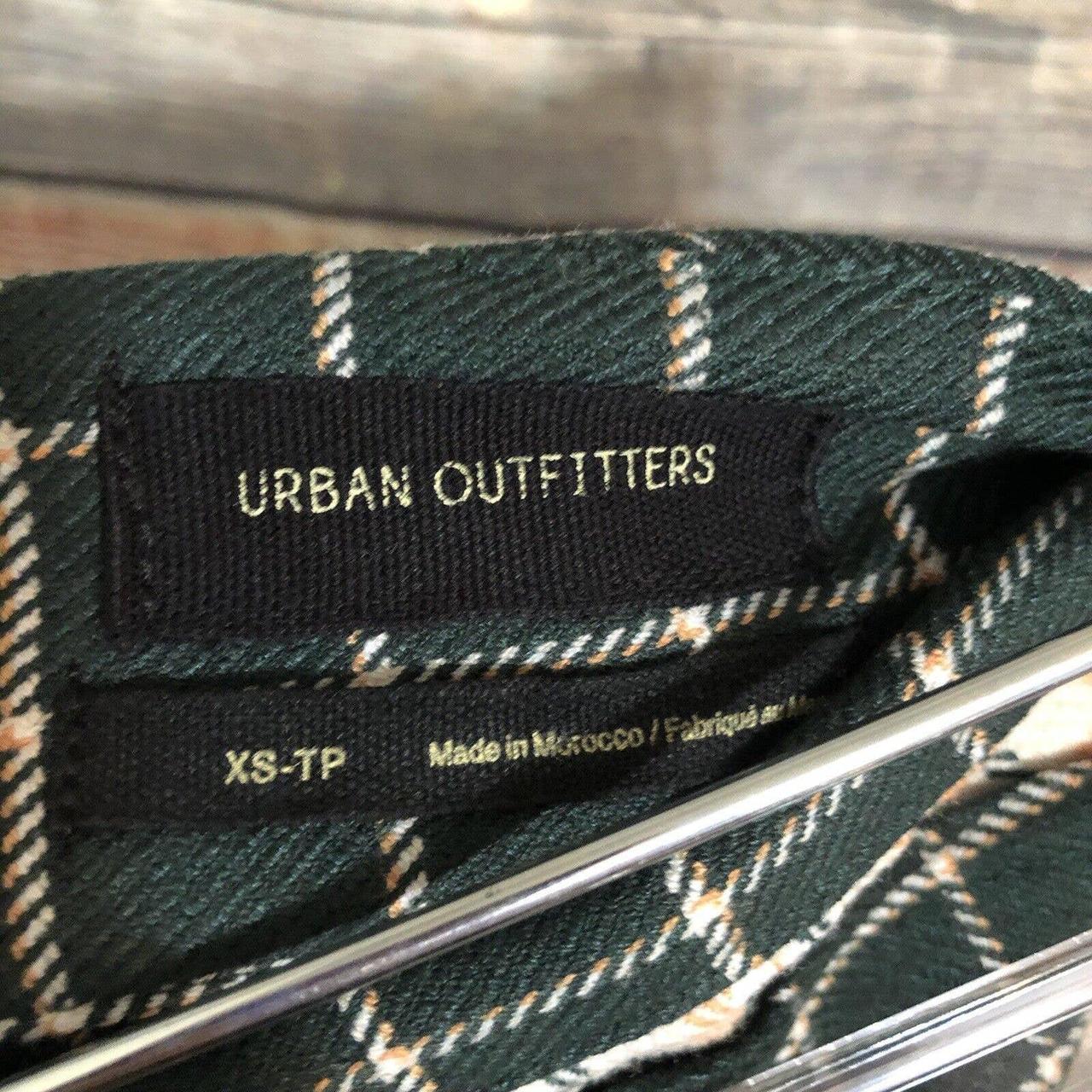 Urban outfitters size XS green orange mixed plaid... Depop