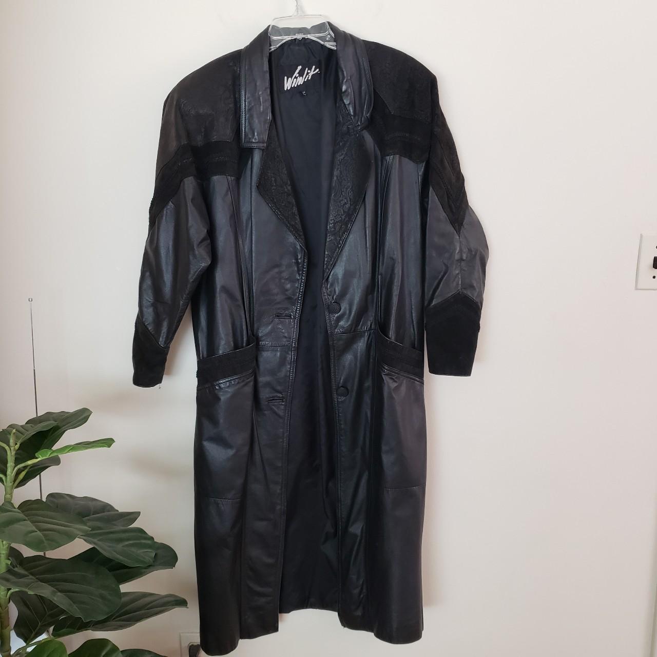 Winlit leather outlet coat