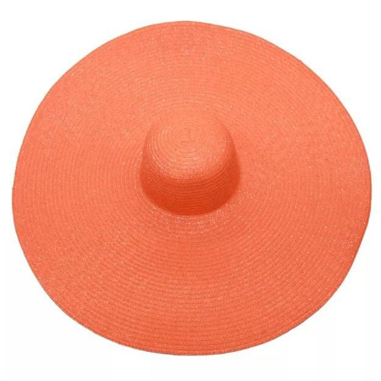 Foldable wide brim straw sun hat for women beach sun... - Depop