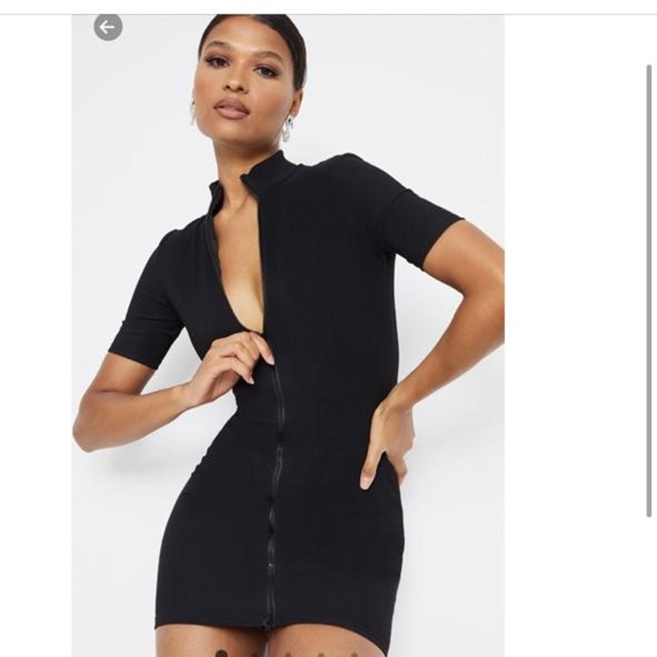 PLT Black Zip Up Dress, • Size 6, • Worn once, •