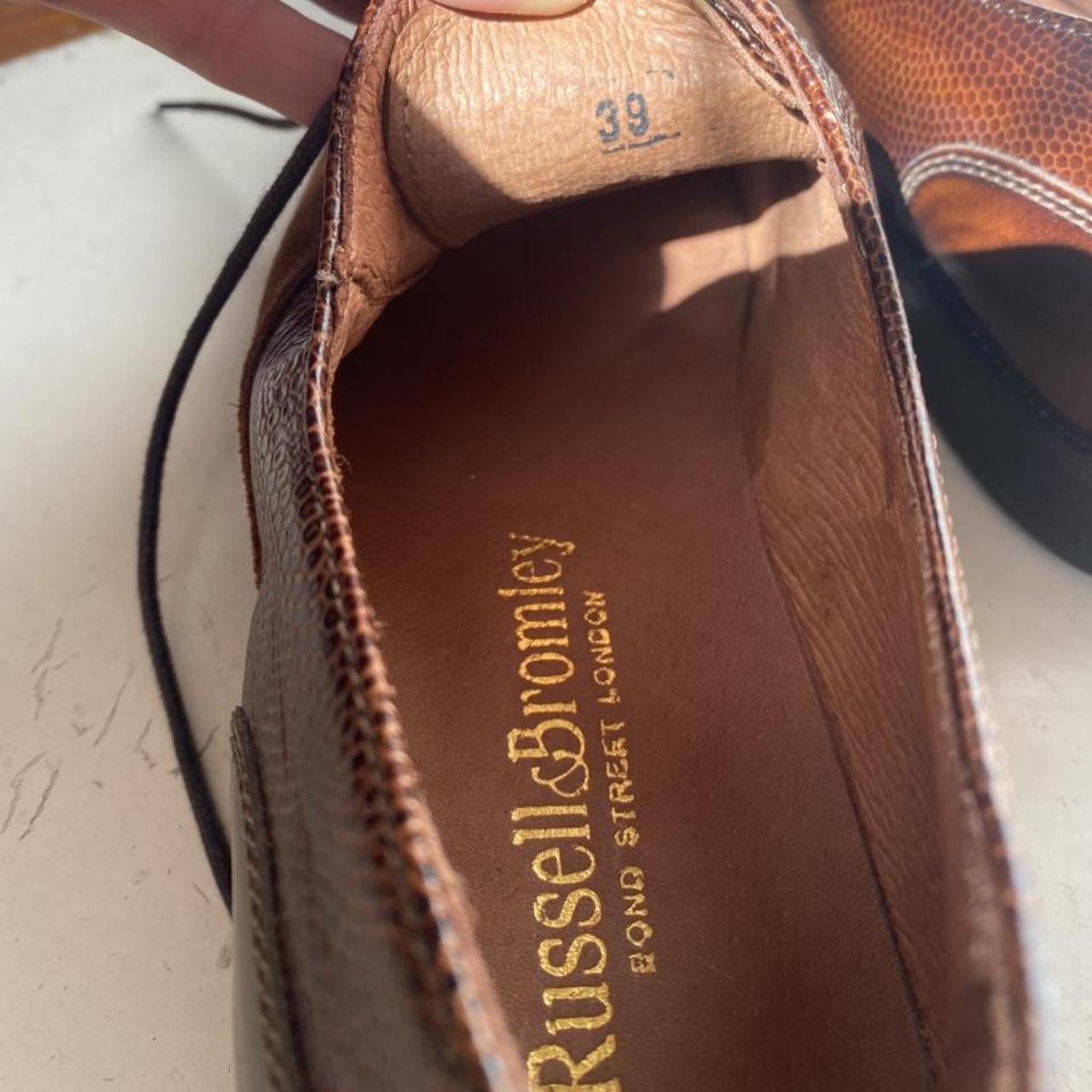 Russell & Bromley brown leather and suede brogues... - Depop