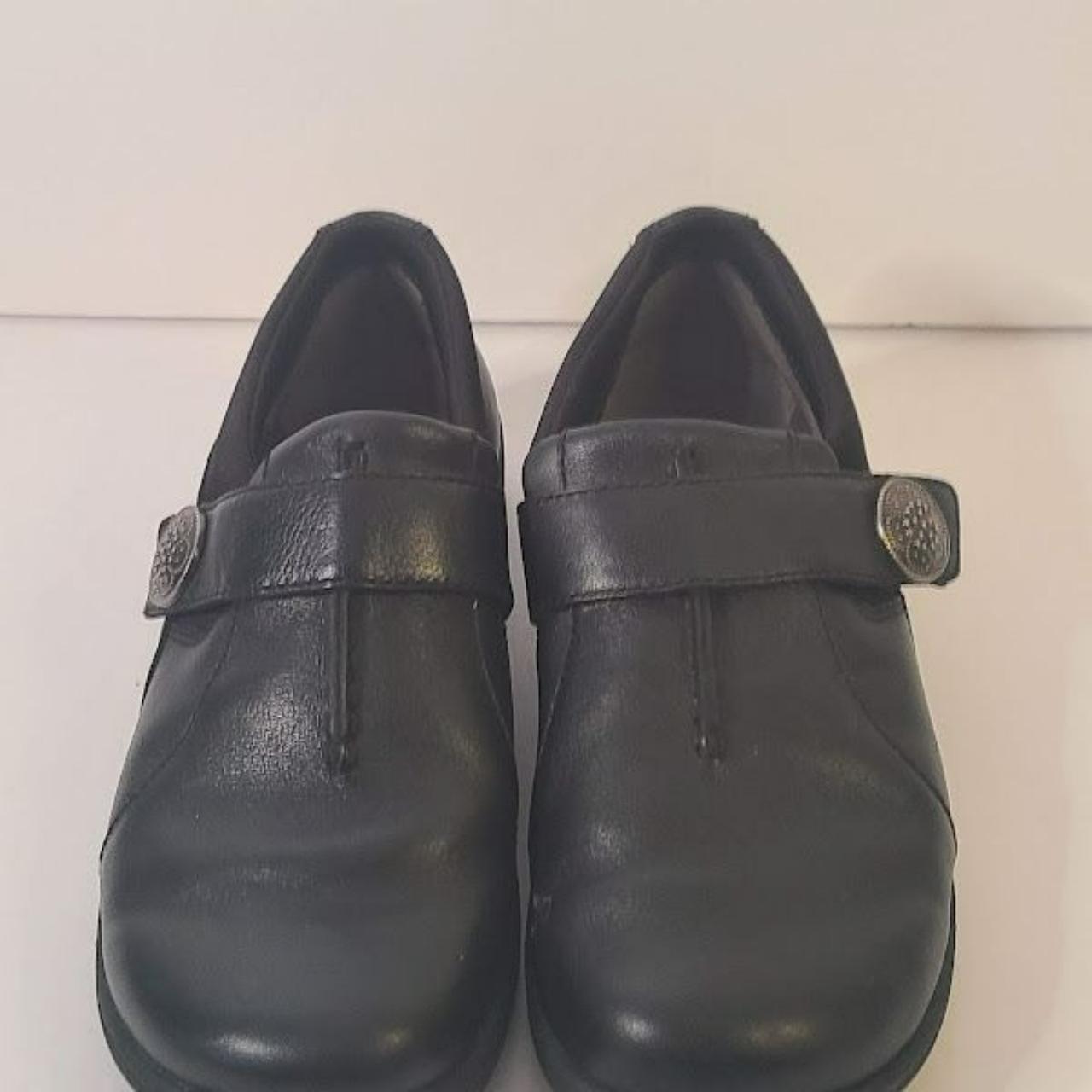 Abeo Black Leather Round Toe Slip On Oxford Shoes... - Depop