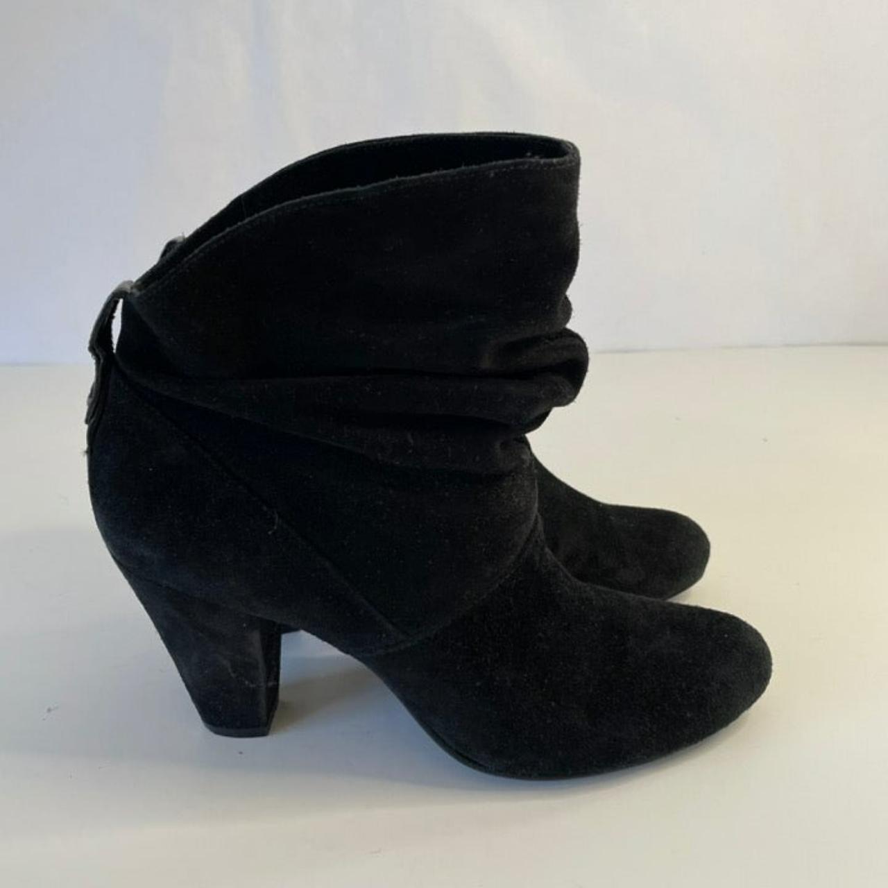 BCBG Generation Suede Mid Calf Boots Black Sz 8.5... - Depop