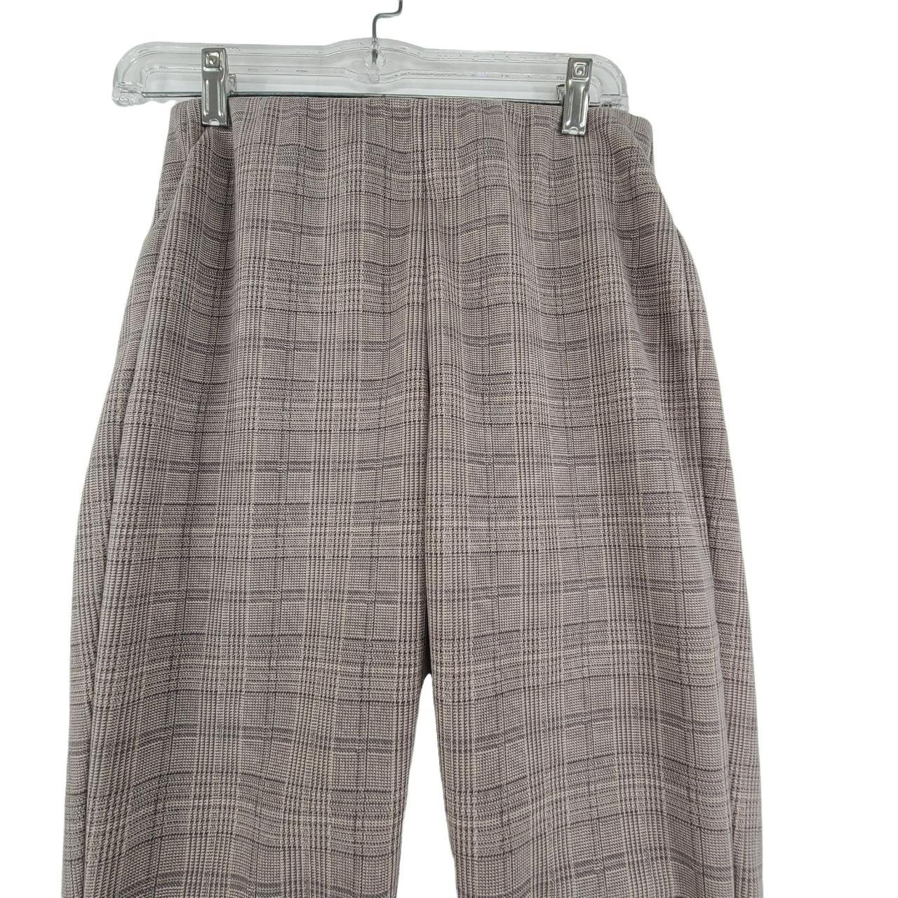 Zara Basic Women's Pull On Career Pants Plaid size... Depop