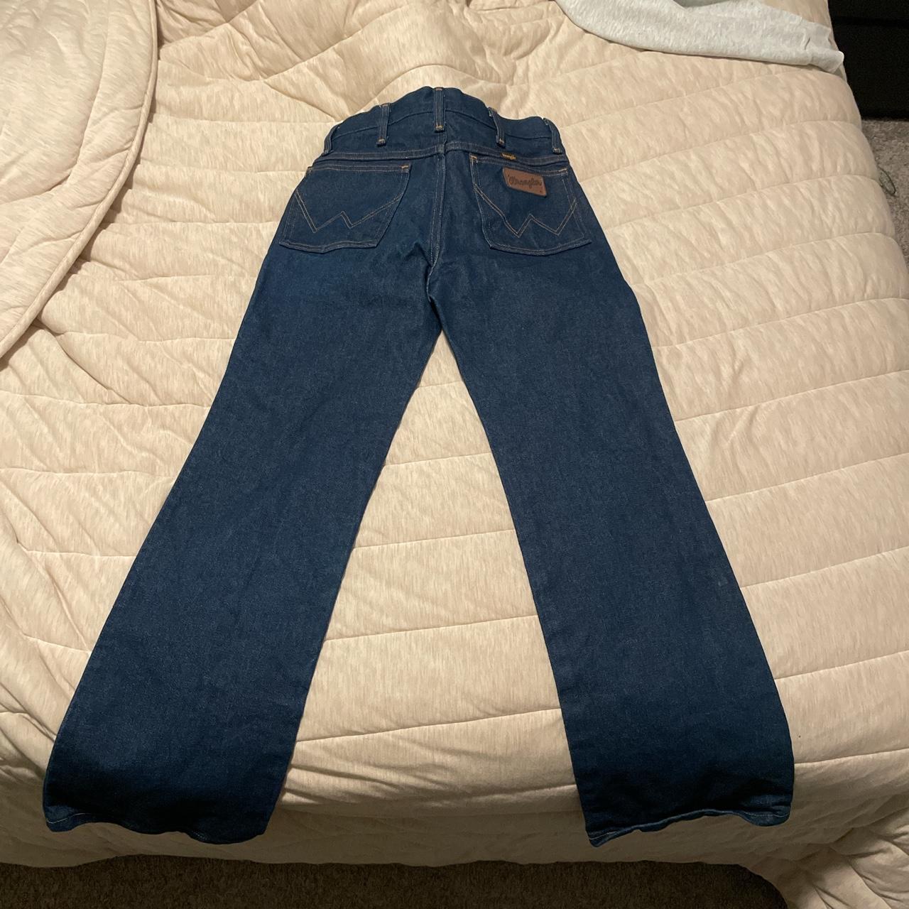 Vintage 70s/80s wrangler raw denim jeans size 28x30... Depop