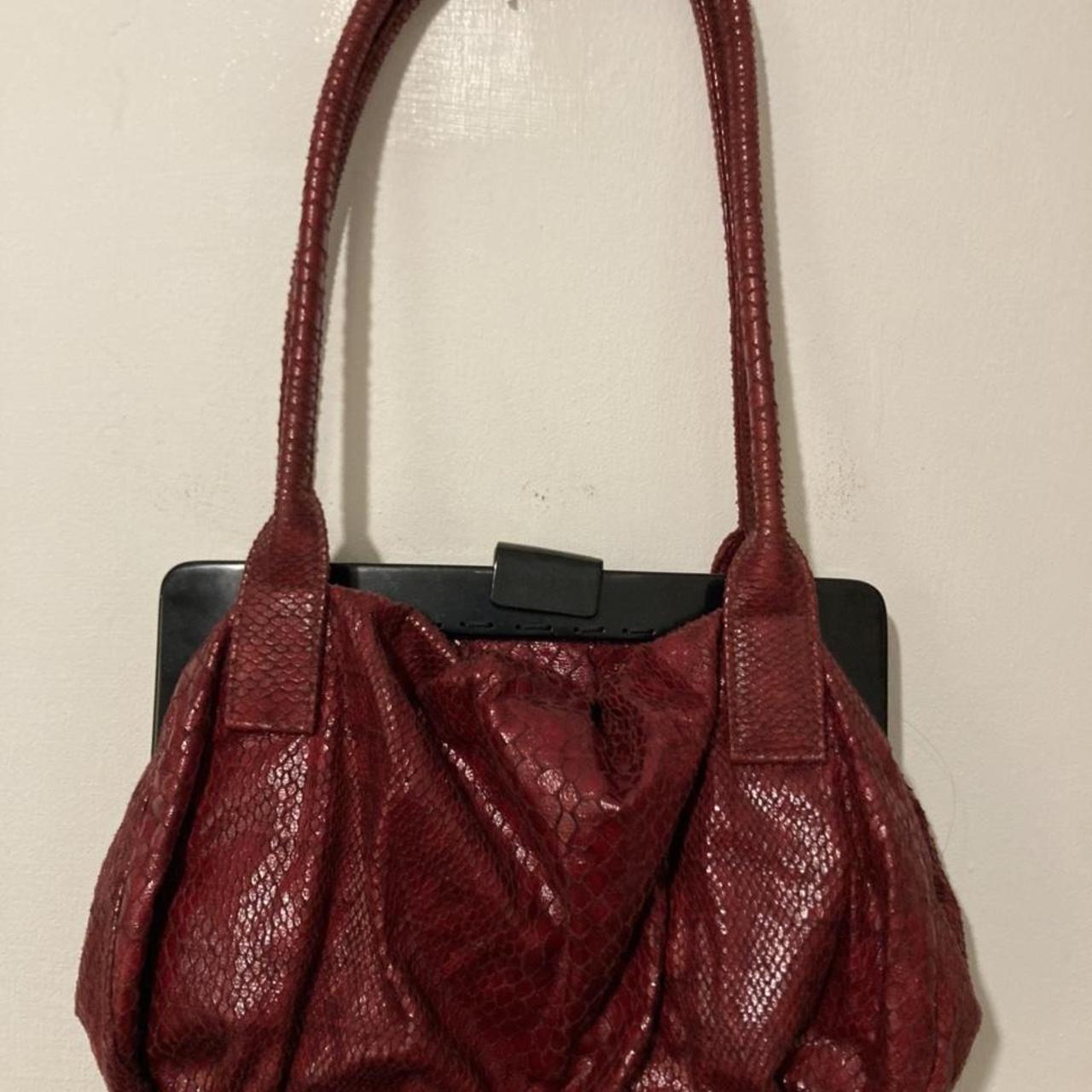 Topshop red 2025 snakeskin bag