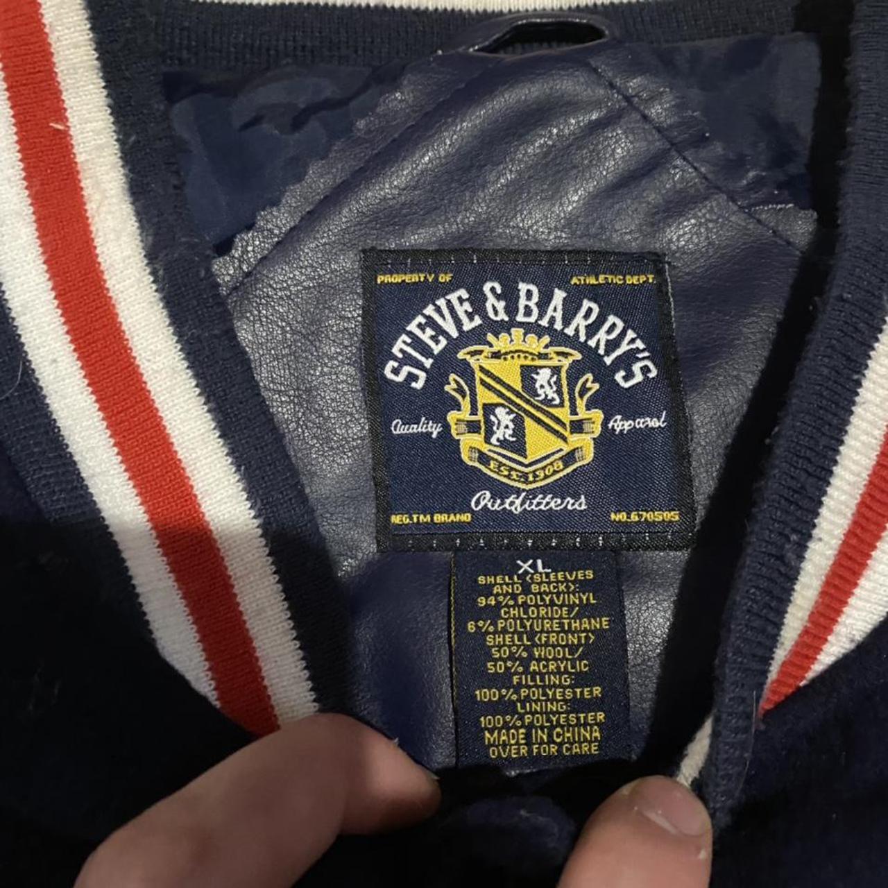 Steve & Barry's Men's Navy and White Jacket | Depop