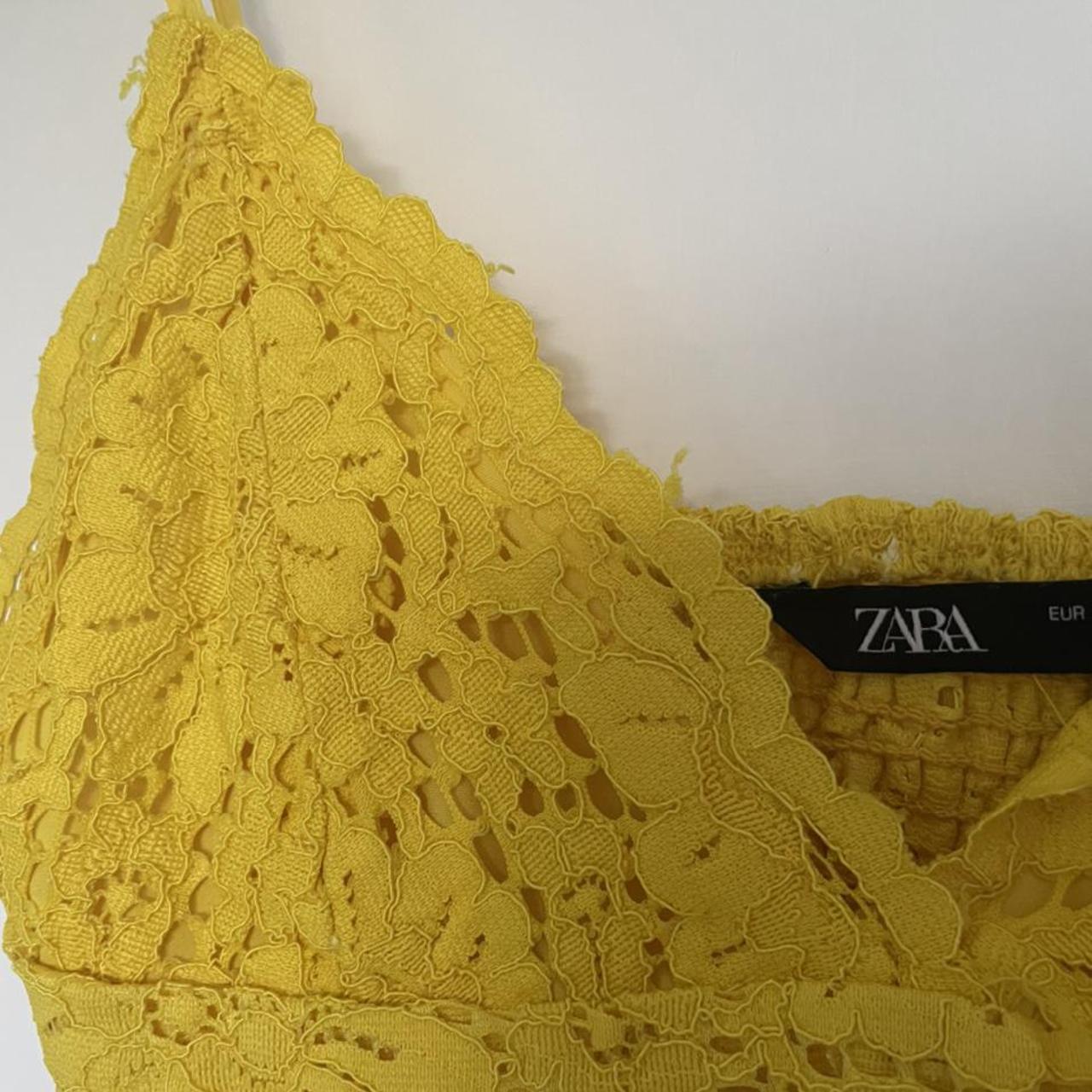 Bright yellow Zara lace bralette 🌼 Perfect for - Depop