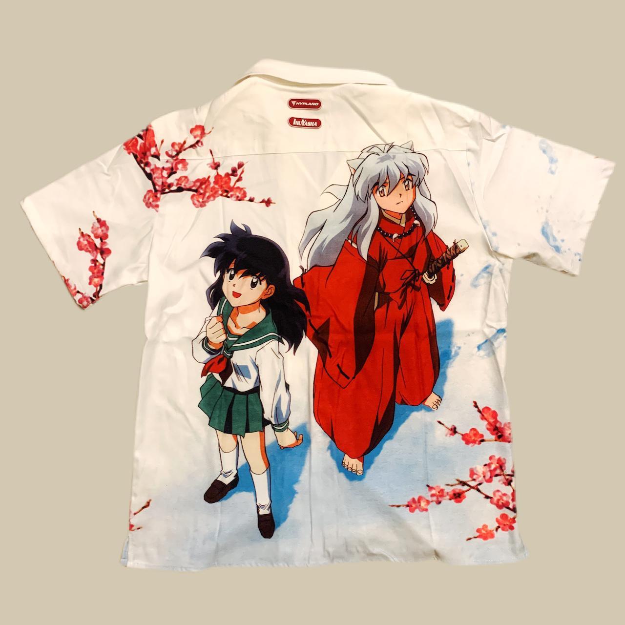 HYPLAND x INUYASHA SNOW BUTTON UP SHIRT | Depop