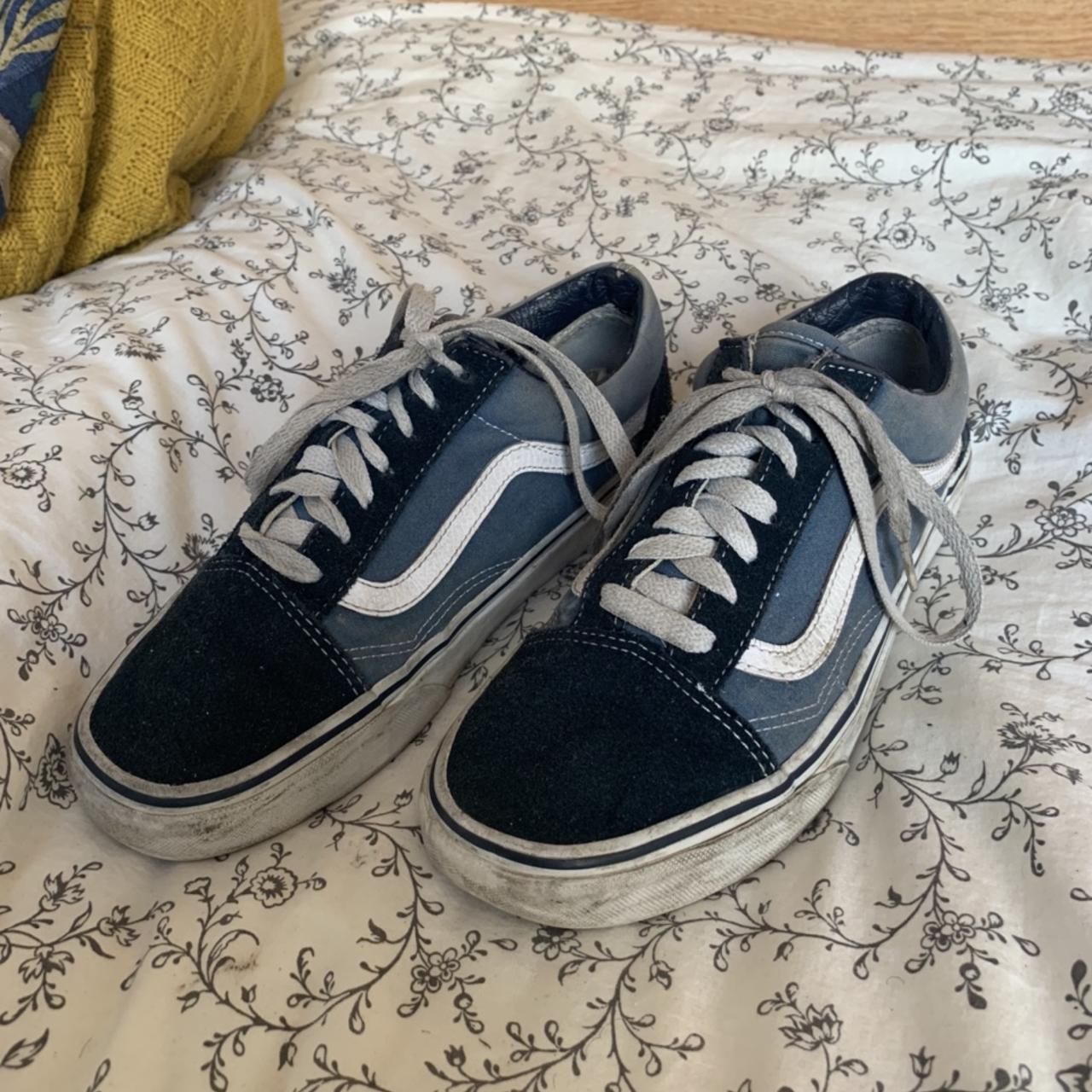 Old skool vans blue size 5 Worn #vans #oldskool... - Depop