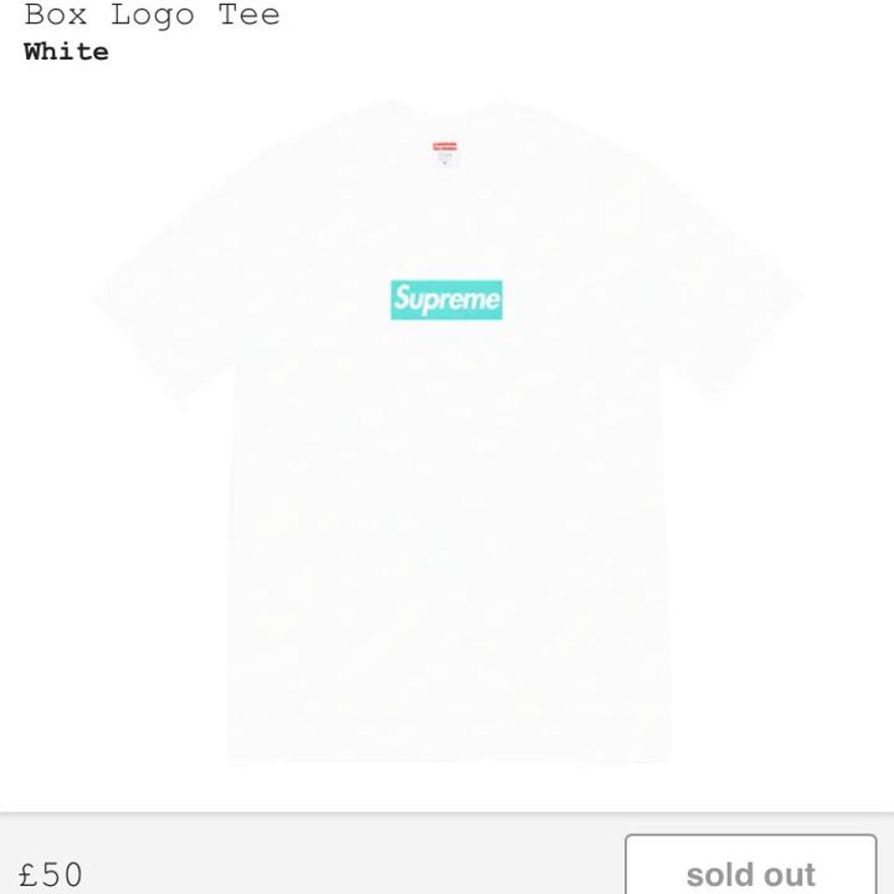 Size XXL - Supreme x Tiffany & Co. Box Logo T-Shirt Limited