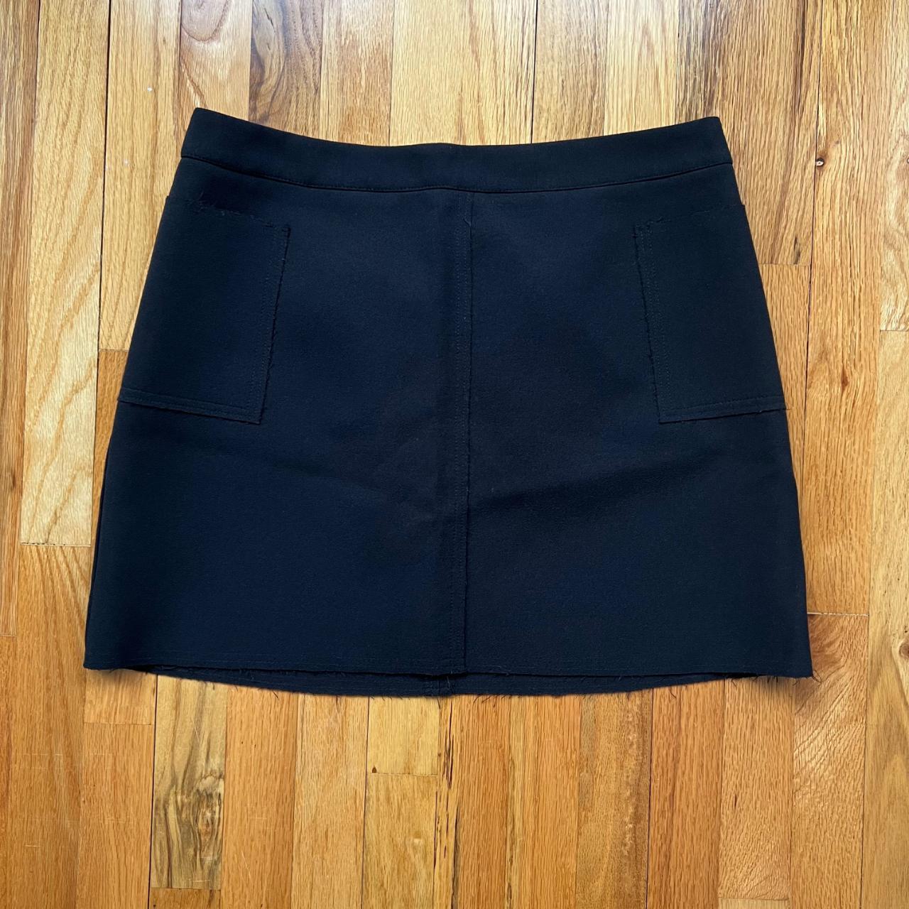 Topshop Mini Skirt with Pockets Raw Edges - Zip... - Depop