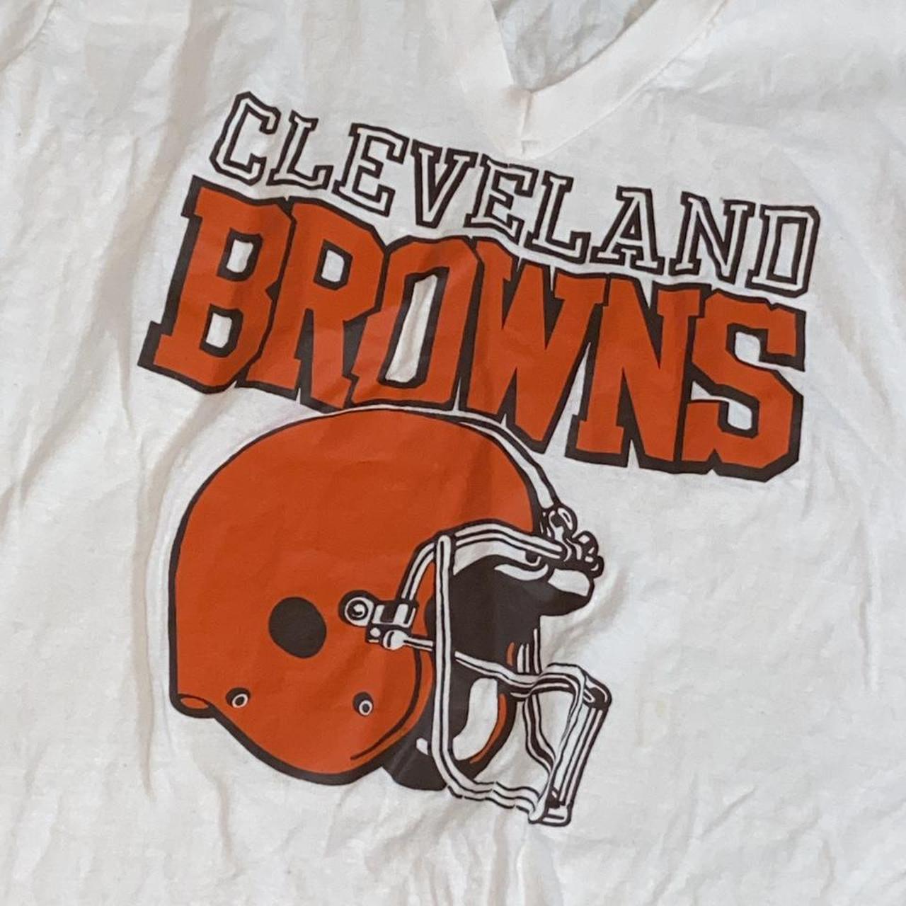 Vintage NFL Cleveland Browns V Neck T Shirt