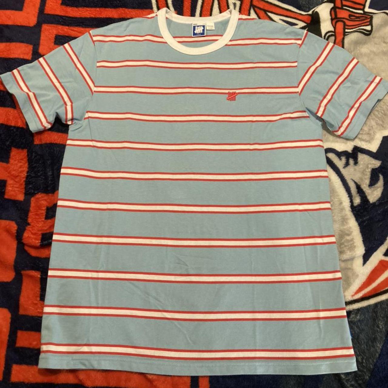 Undefeated Stripe Tee Size Large Next Day Shipping... - Depop