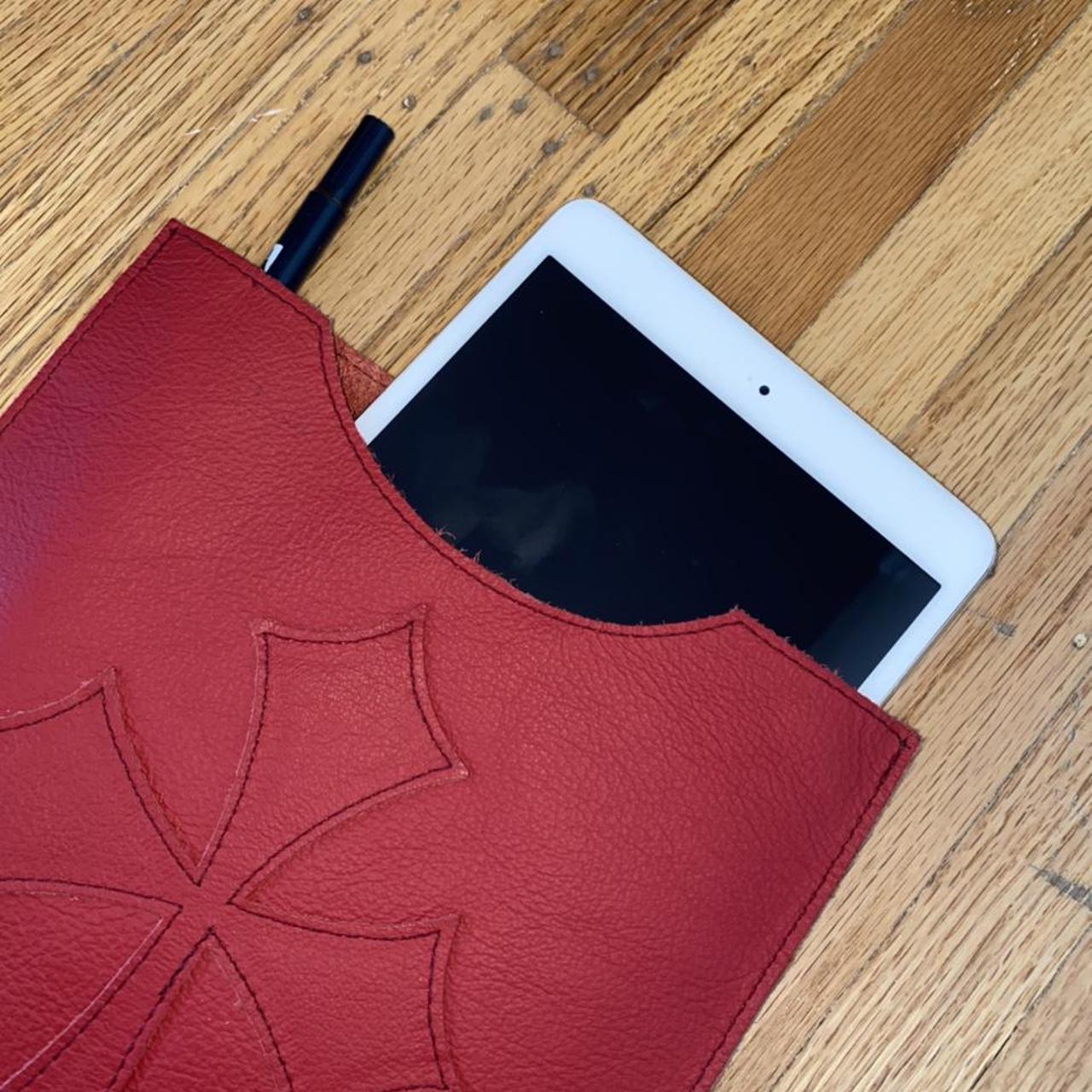 CHROME HEARTS leather ipad case in red (no tags) can... - Depop