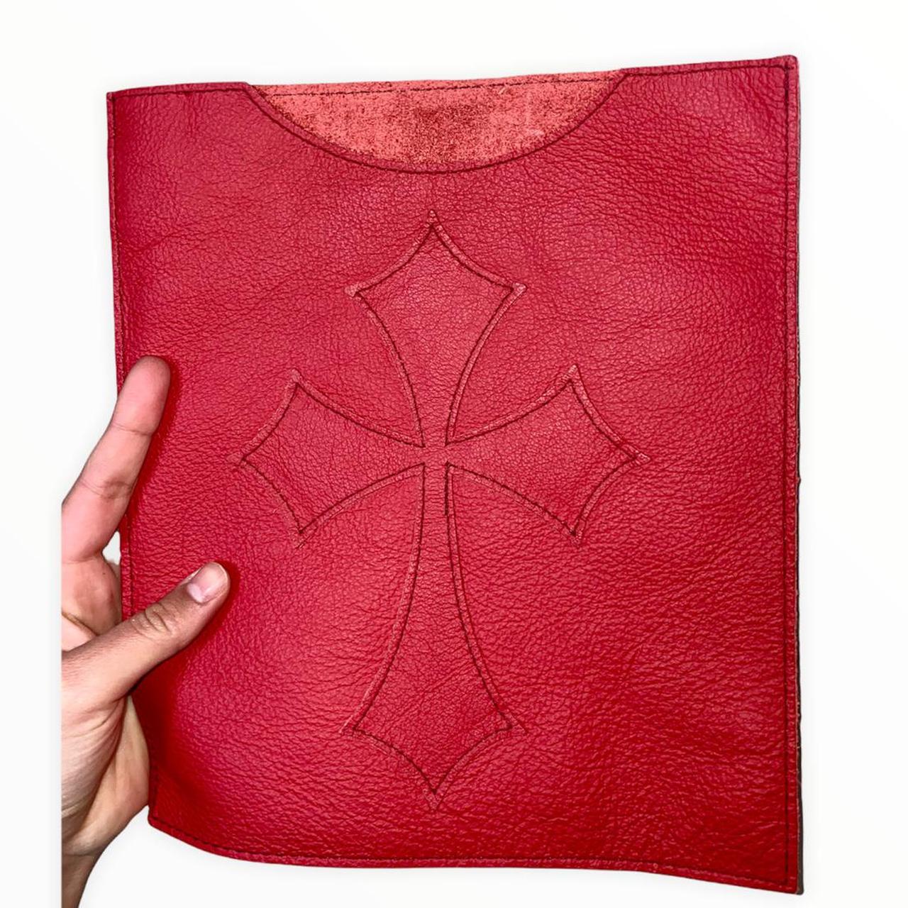 CHROME HEARTS leather ipad case in red (no tags) can...