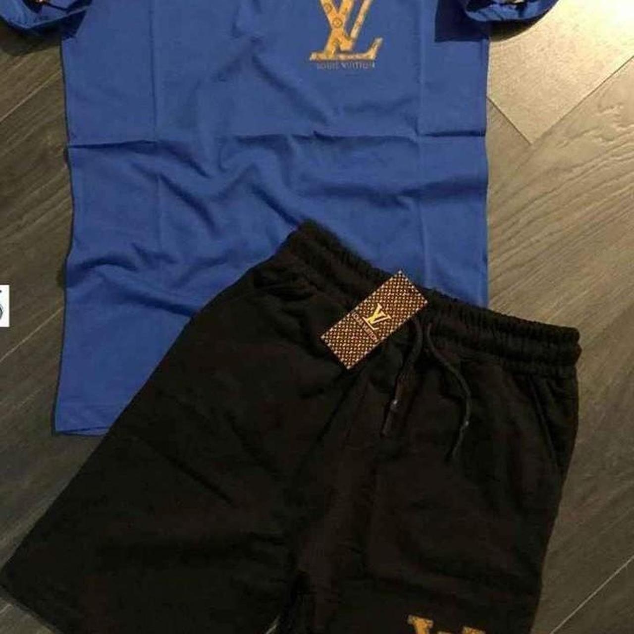 Louis Vuitton shirt and shorts set. In sizes small
