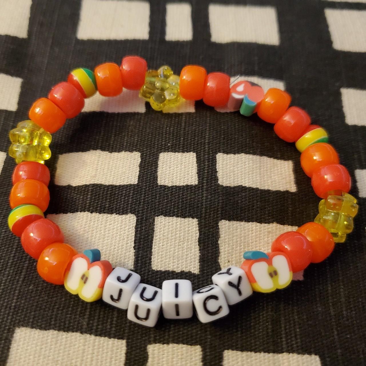 Kandi bracelet. (1) Red and yellow bracelet with... - Depop