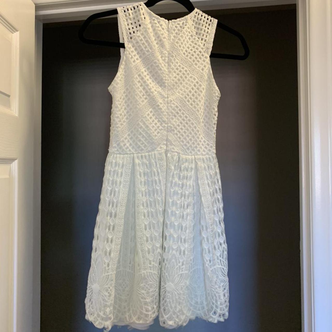 Miami brand white lace business/semi-formal dress... - Depop