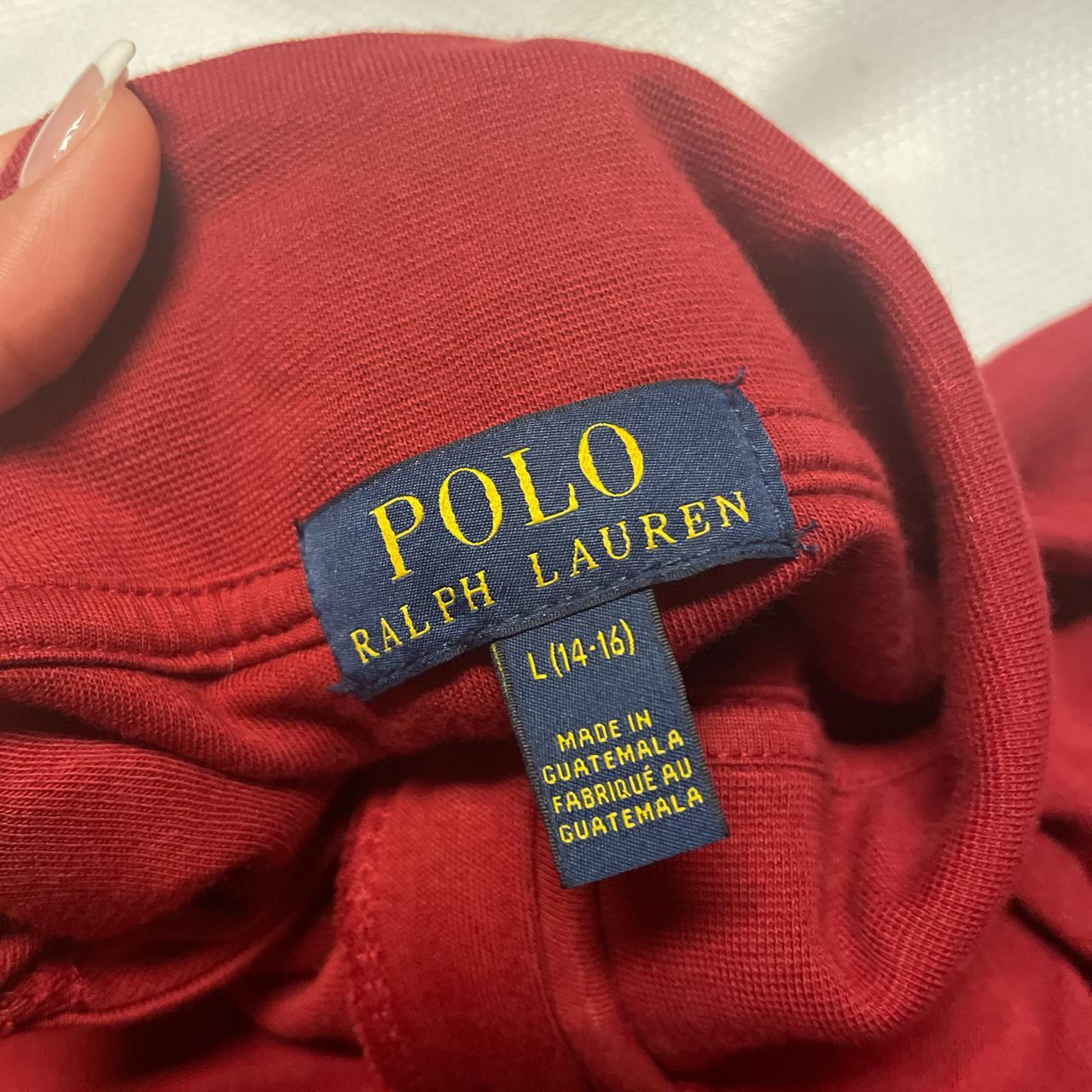 POLO RALPH LAUREN Red/burgundy half zip jacket... - Depop