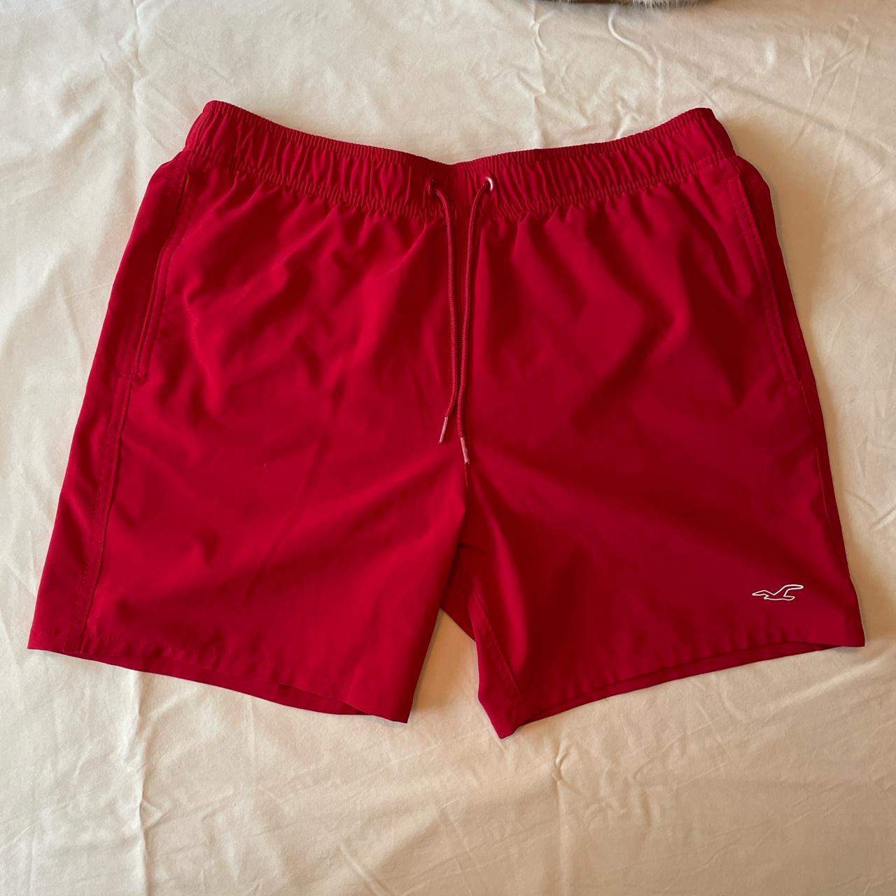 Hollister Co. Men's Red Swimbriefsshorts Depop