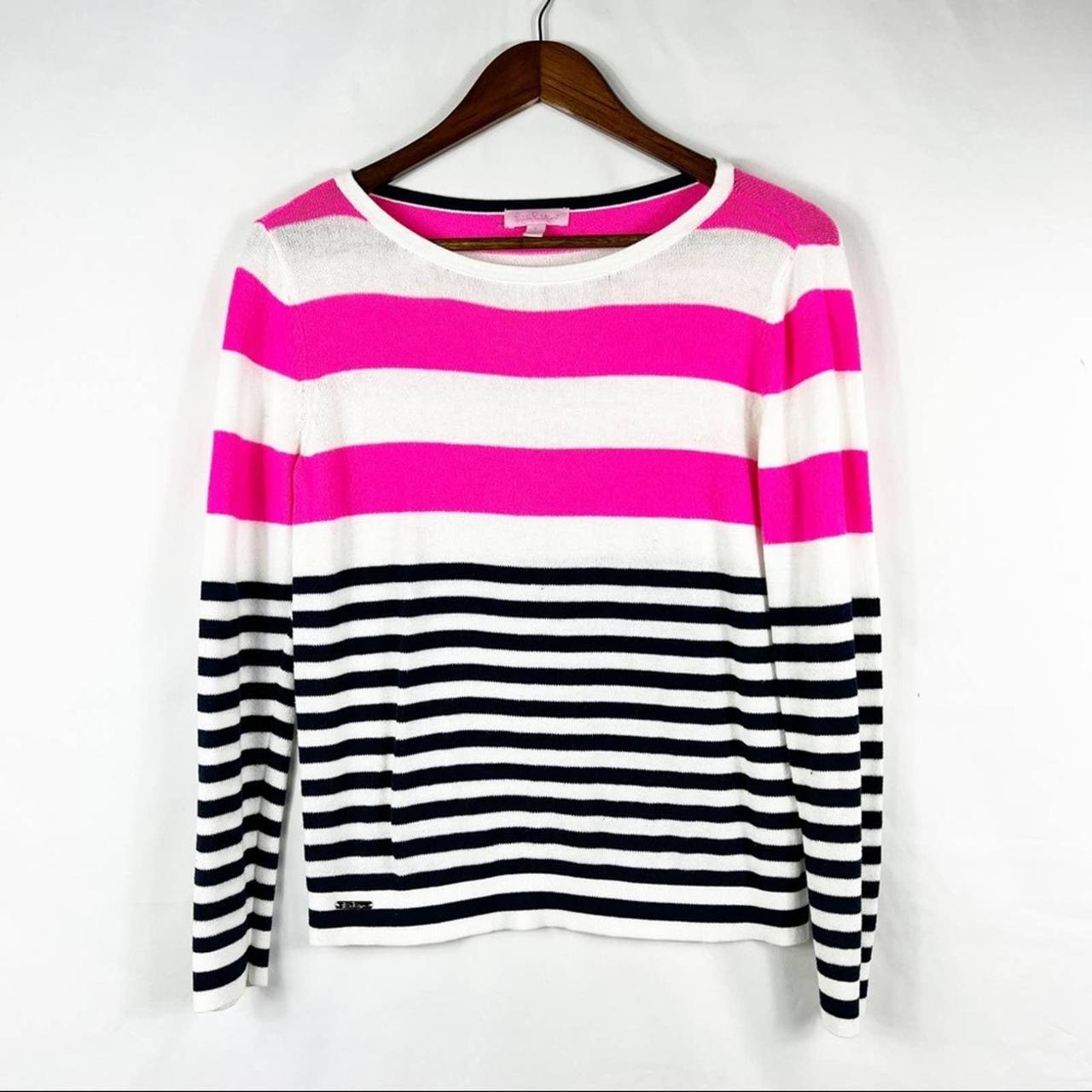Lilly Pulitzer Women's Pink and Black Blouse