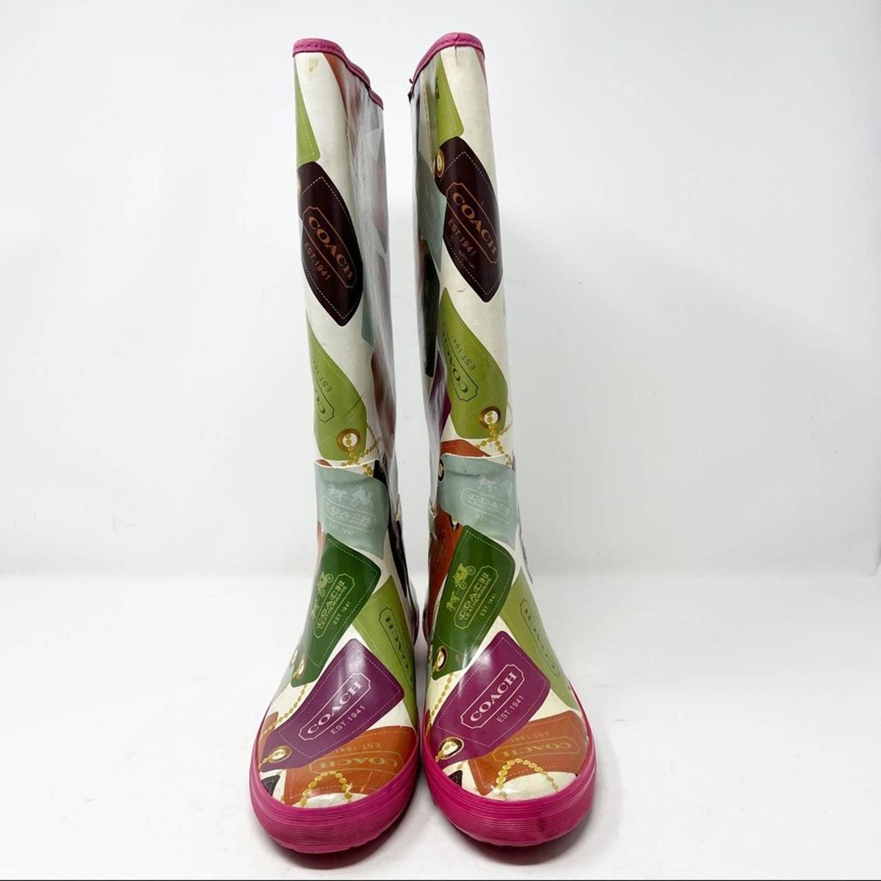 Coach Women's Pink and Orange Boots (3)