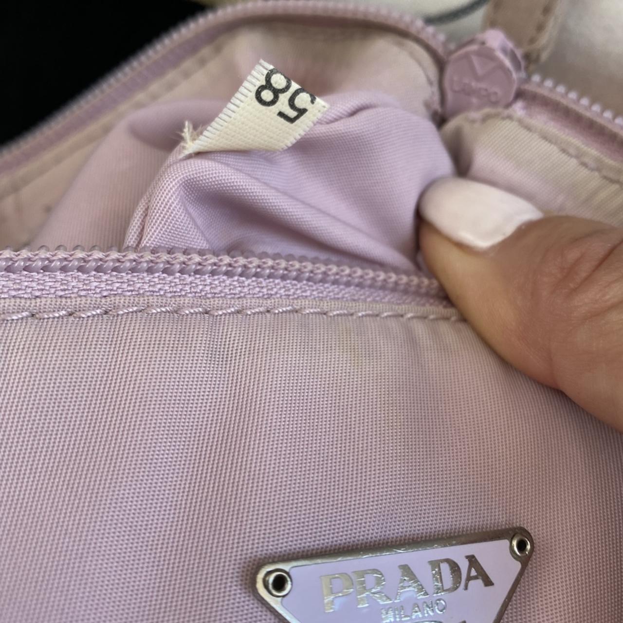 Pink Prada Canapa Righe Baguette – Designer Revival
