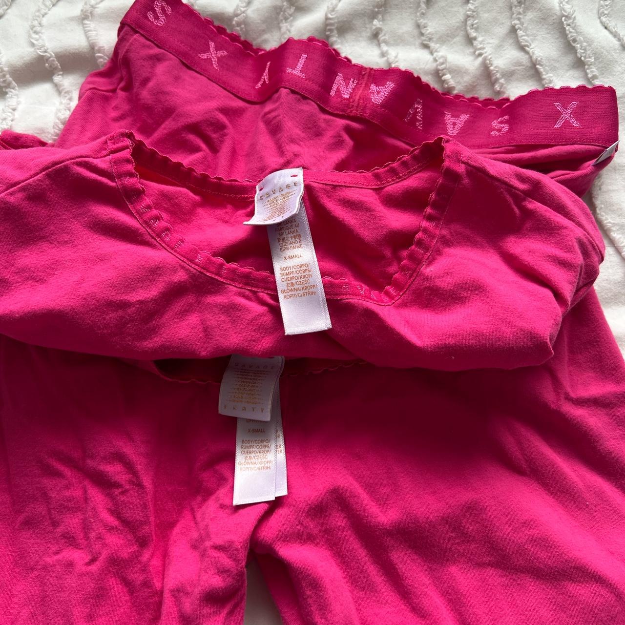 Savage x fenty pink leggings and top loungewear set... Depop
