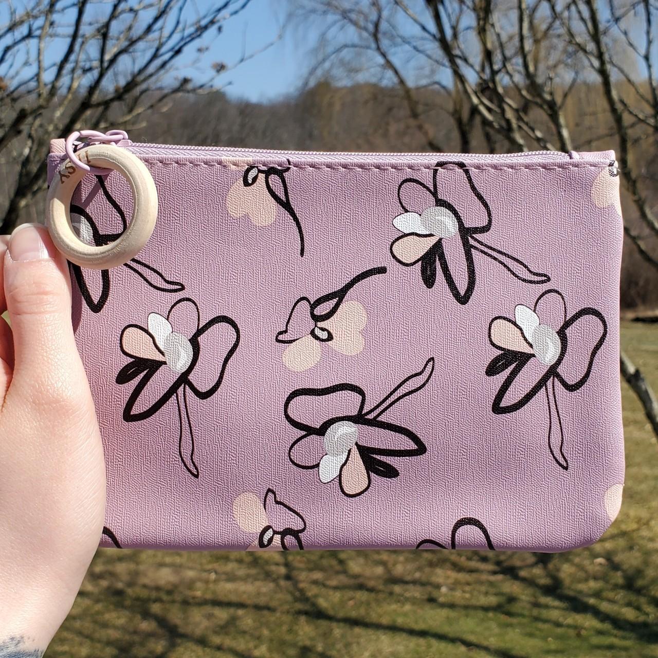 Lilac Floral Makeup Bag