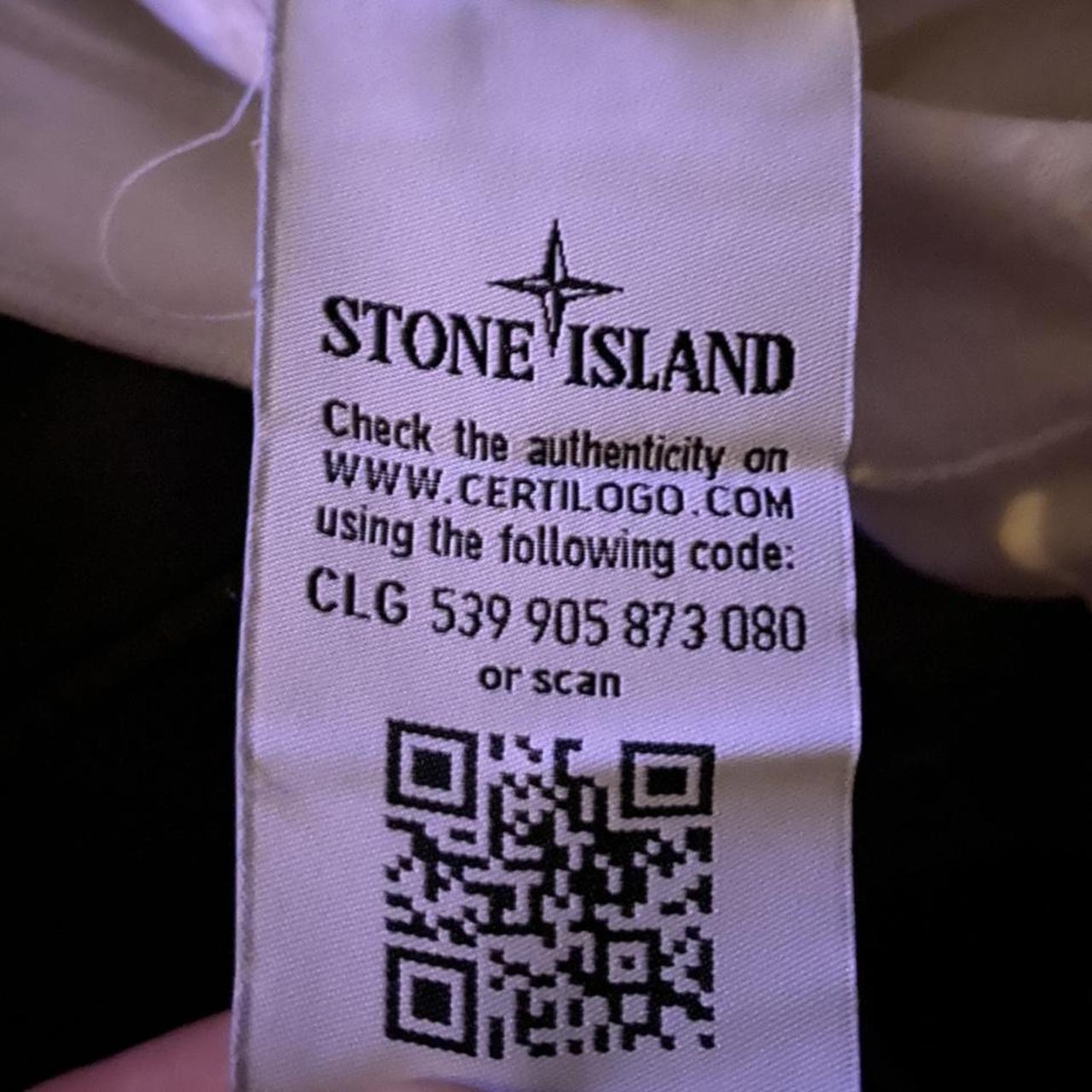 Authentic white stone island sweatshirt - Depop