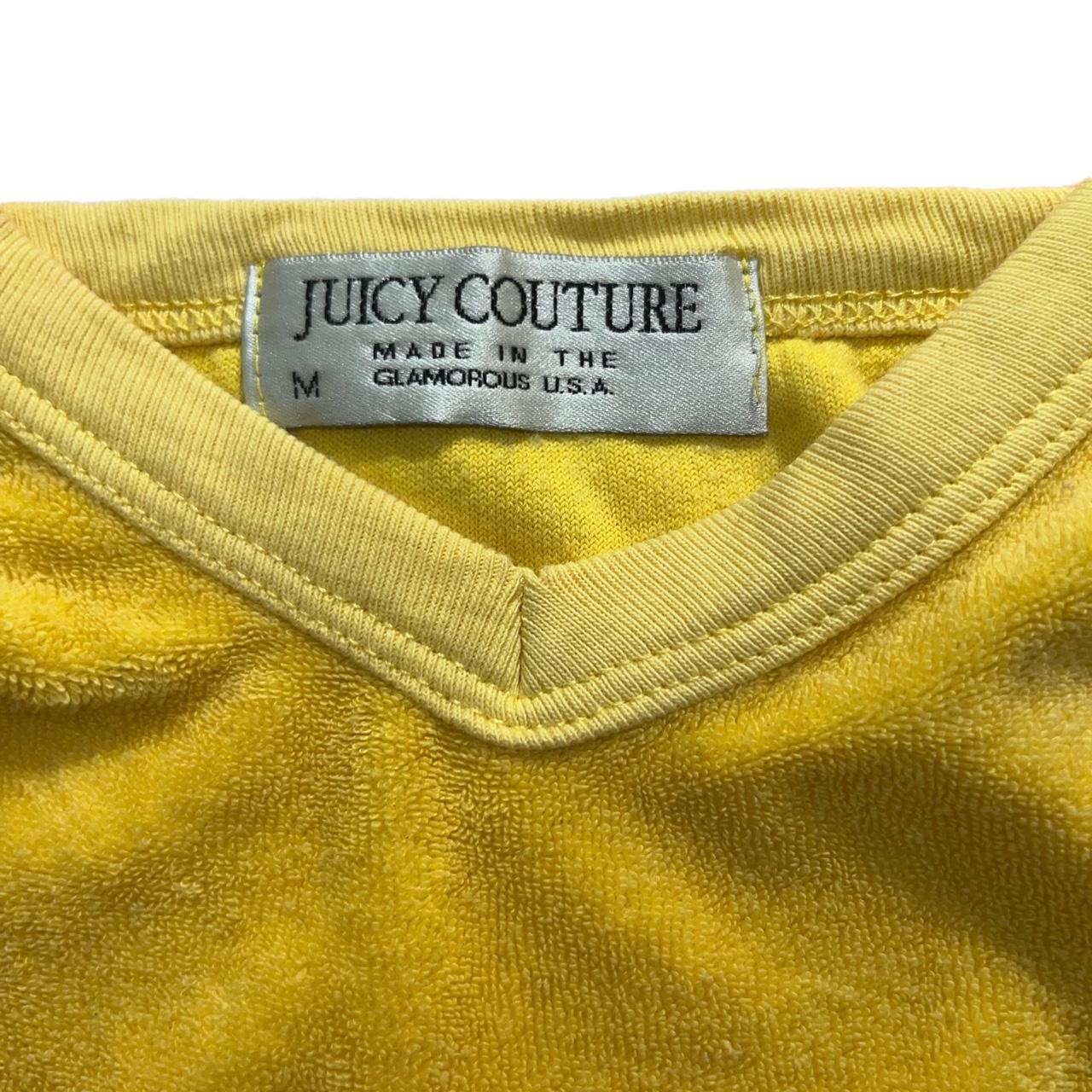 Juicy Couture Women's Yellow Crop-top | Depop