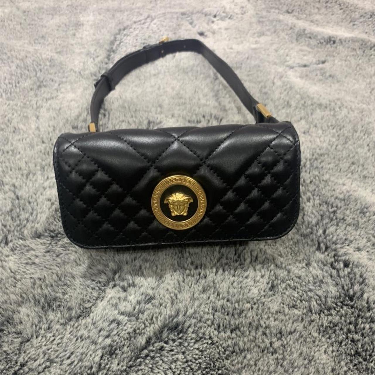 Versace quilted belt on sale bag