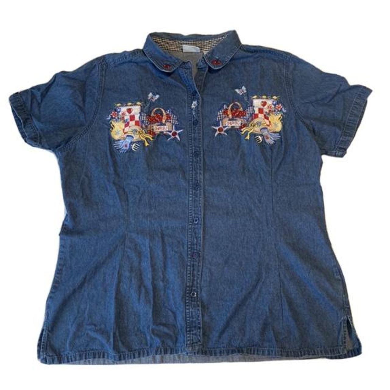 Product Image 1 - Bobbie Brooks denim embroidered cherry