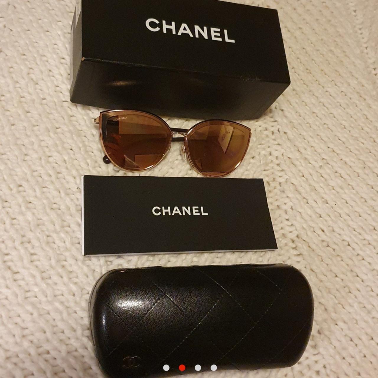 Brand new CHANEL 18k gold cat eye sunglasses Luxury Accessories on  Carousell