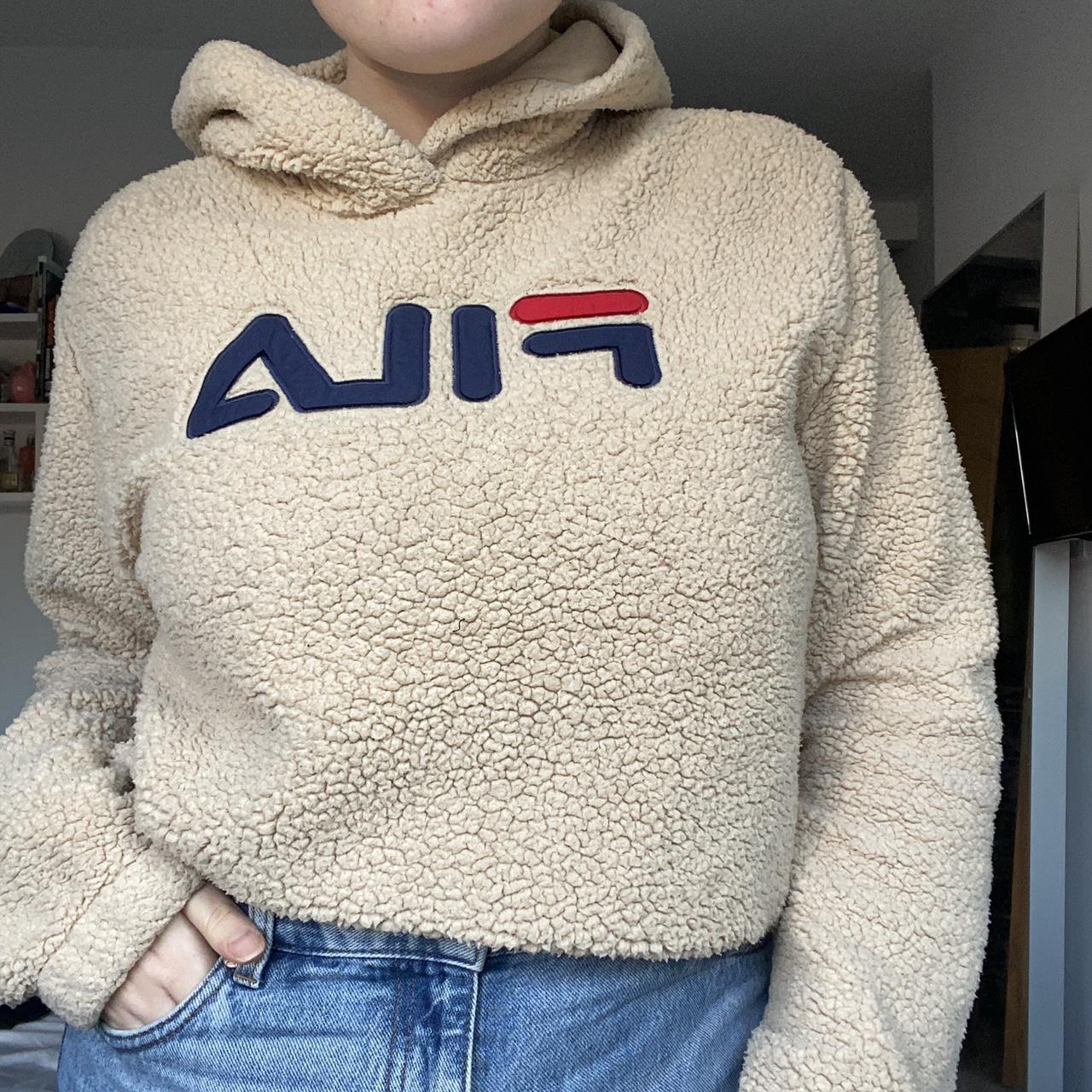 beige fila hoodie