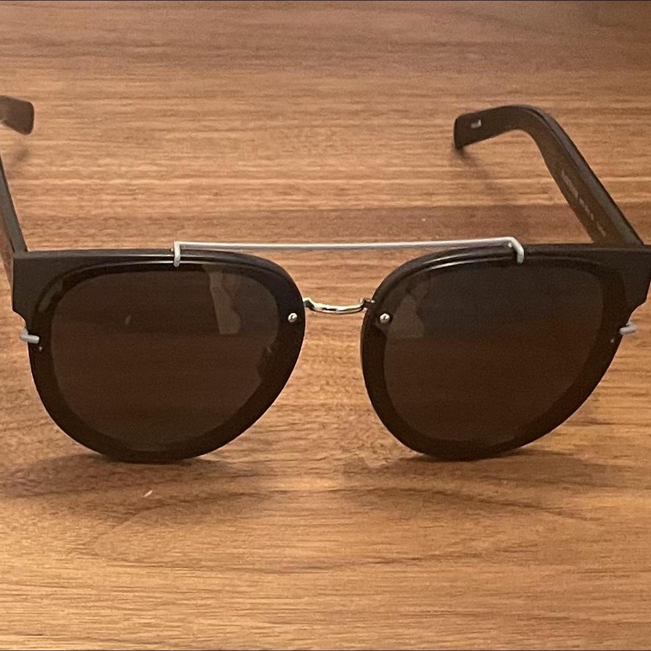 Dior Men's Black and Silver Sunglasses | Depop