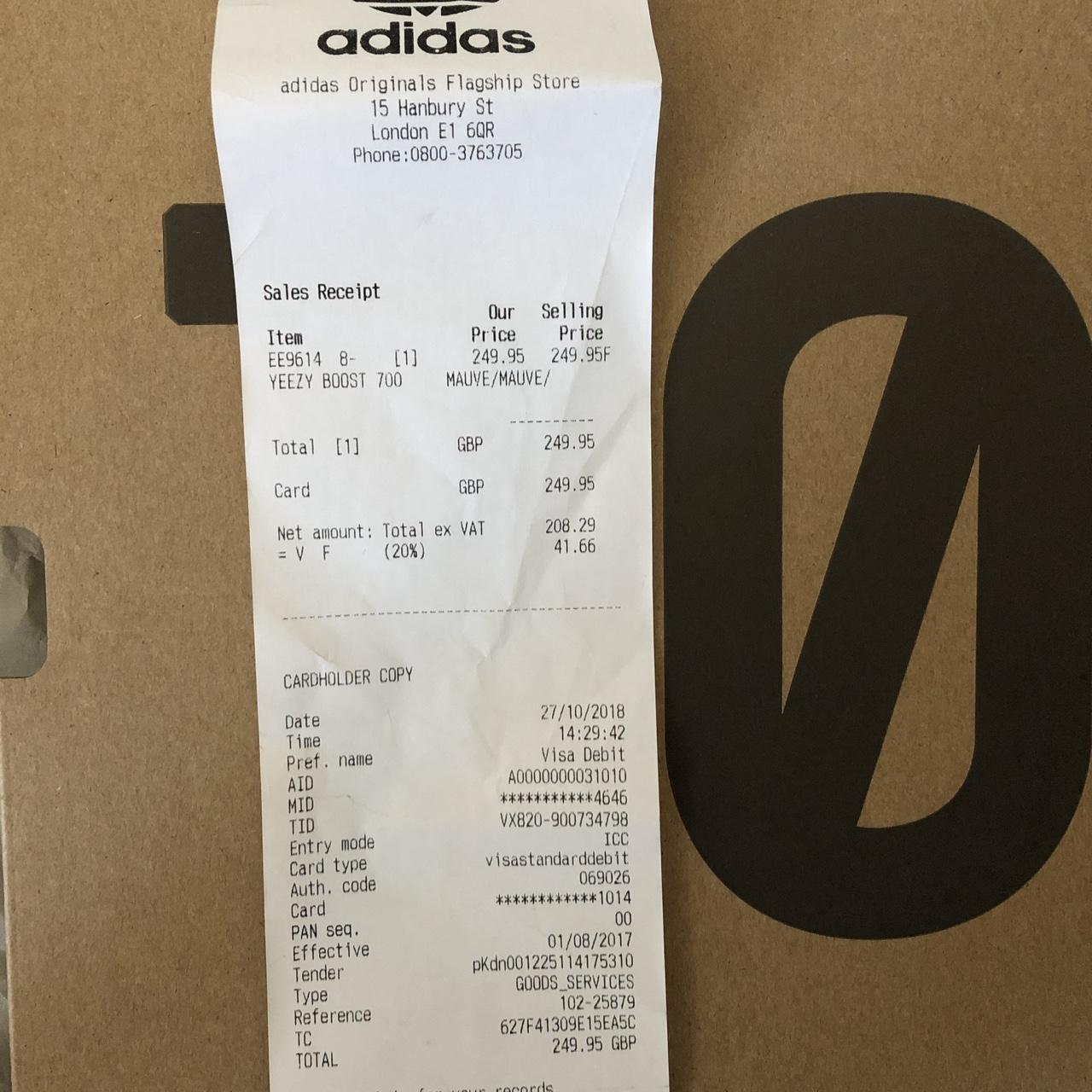 Yeezy 700 receipt Clearance