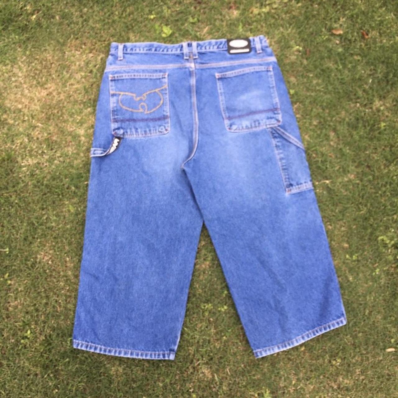 Wu Wear Men's Blue and Yellow Jeans (2)