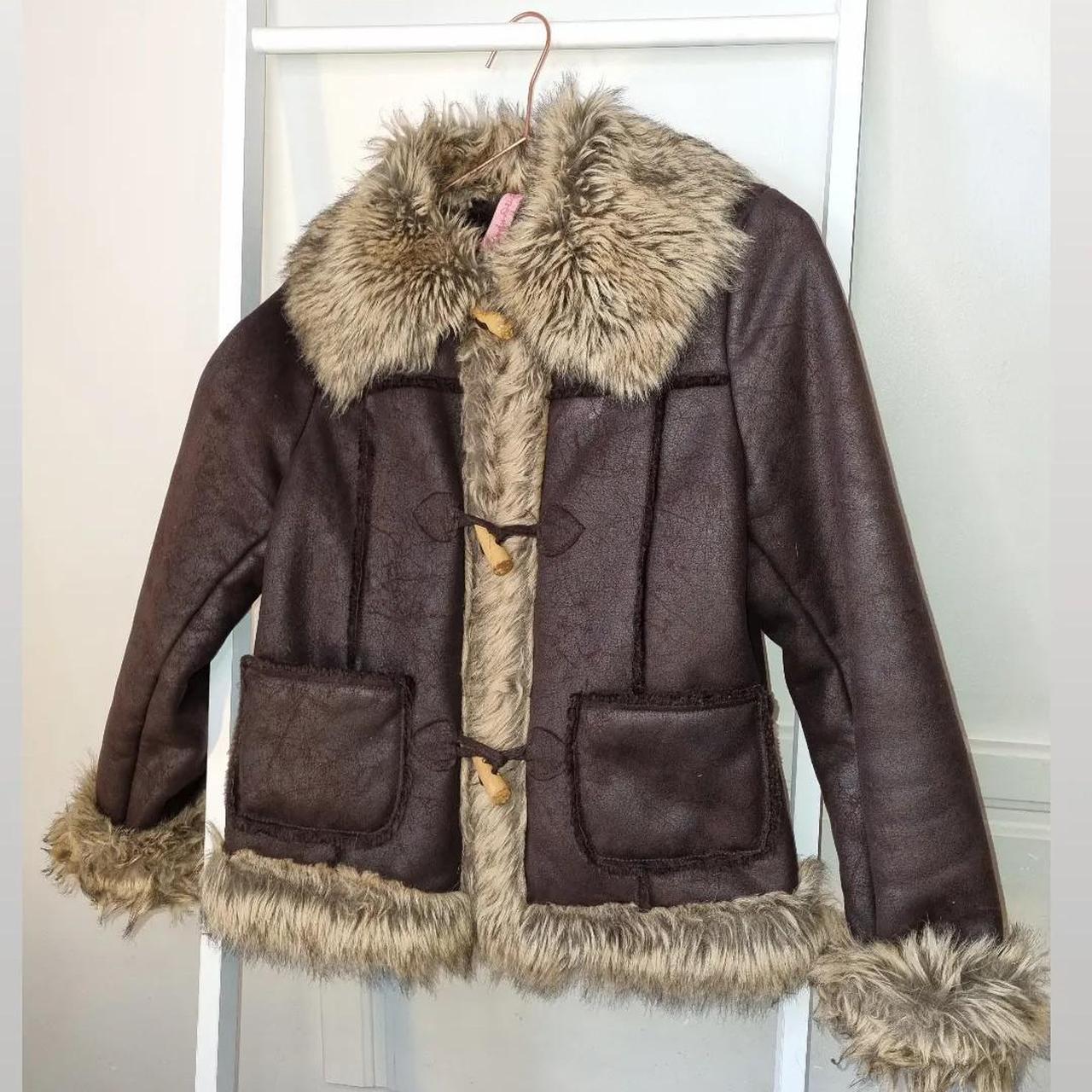 Vintage faux sheep skin coat. Great condition and... - Depop