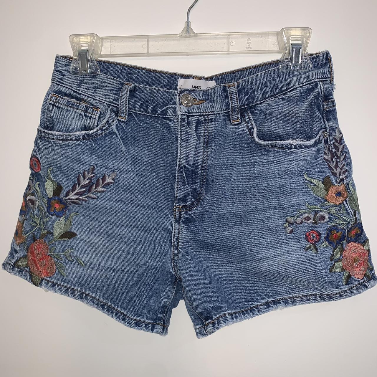 Super cute and unique shorts with floral design!... - Depop