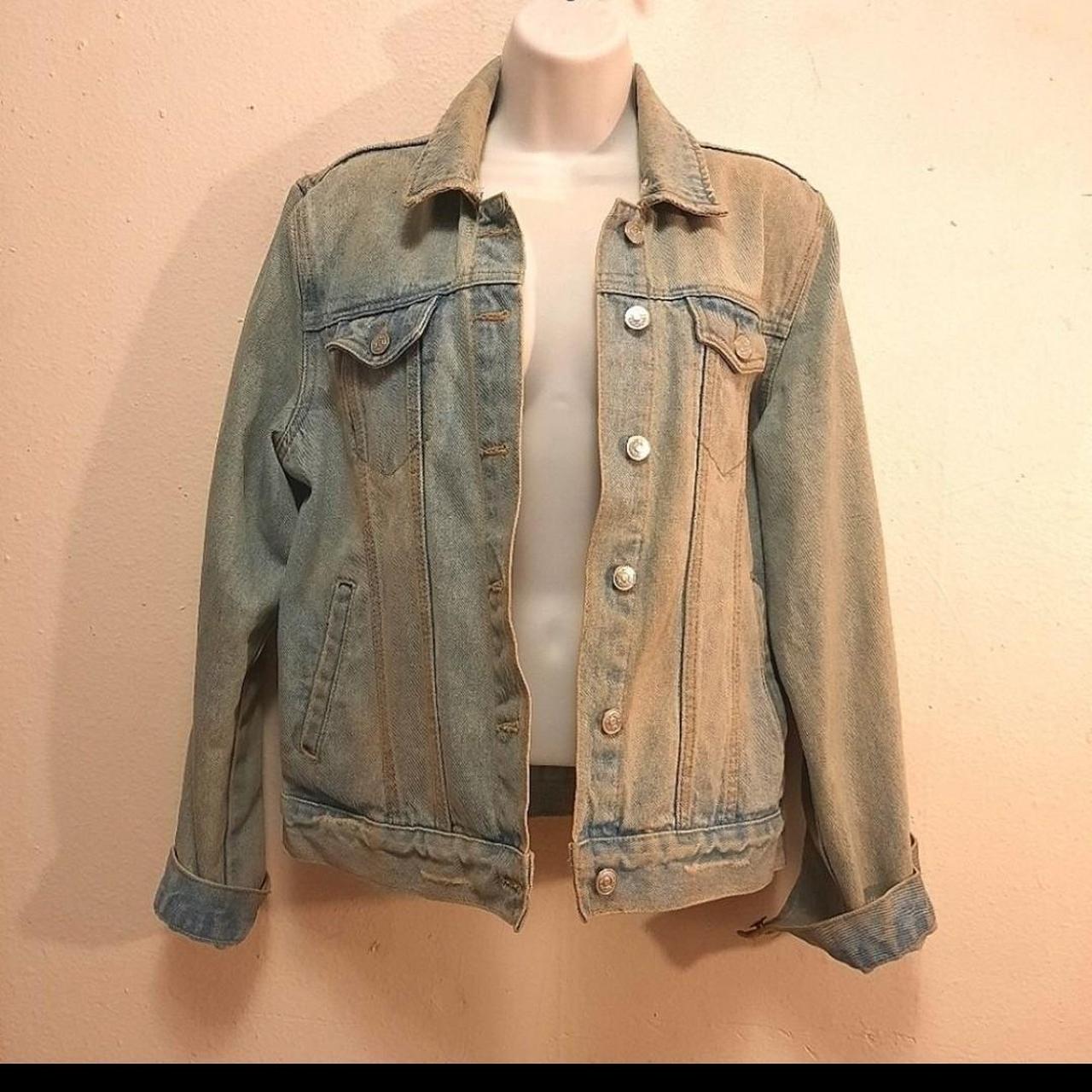 Brandy melville denim jacket king tut painted in the... Depop