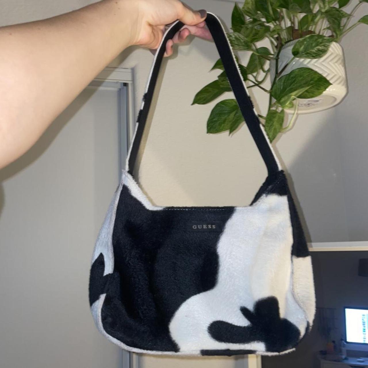 guess cow print bag