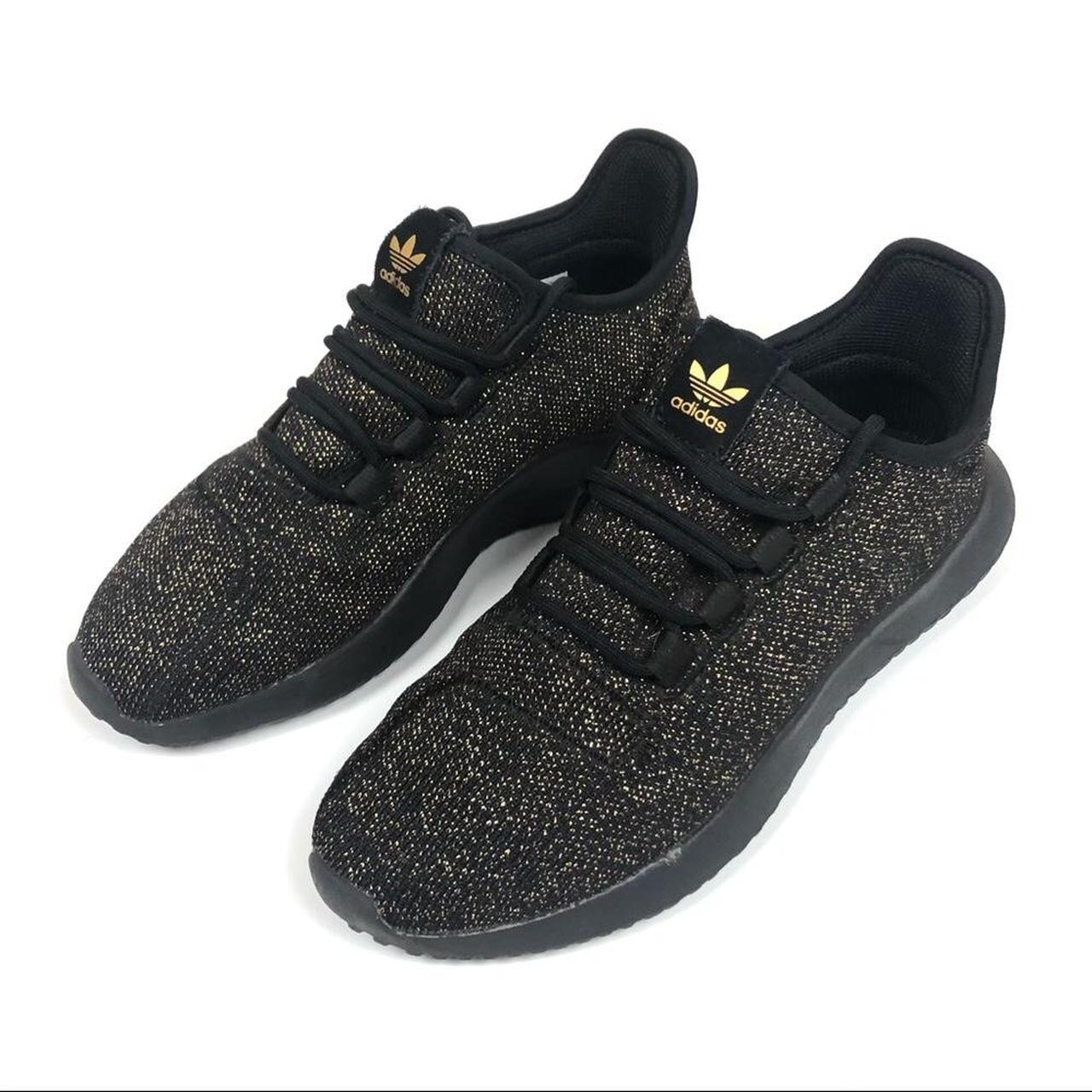 adidas black with gold sparkles